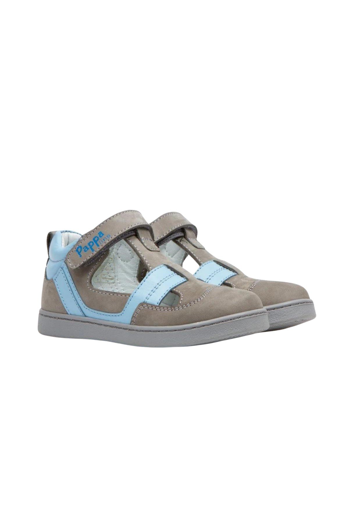 Pappa Çocuk Gri Nubuk Deri Sandalet B0803-03