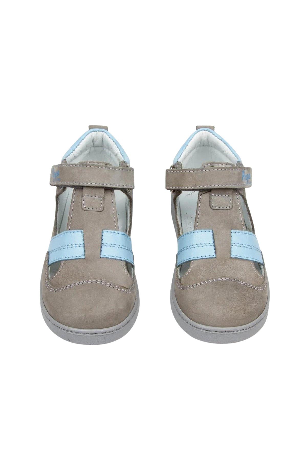 Pappa Çocuk Gri Nubuk Deri Sandalet B0803-03
