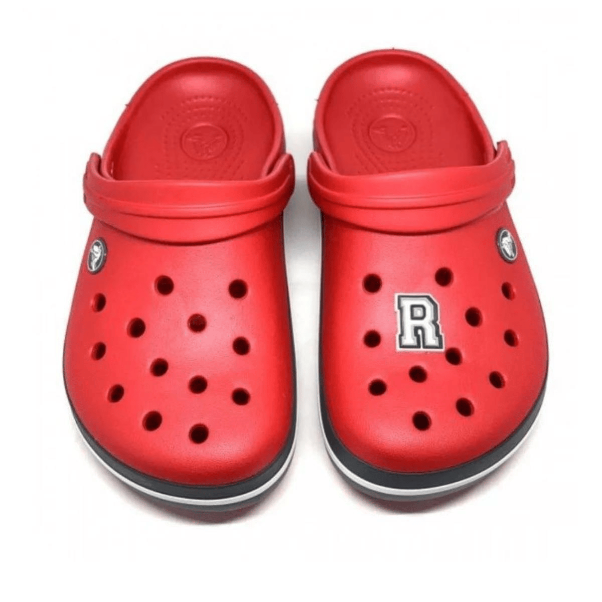 Paqpa Crocs Terlik Süsü Jibbitz Siyah Beyaz Harf R CJ-1137R