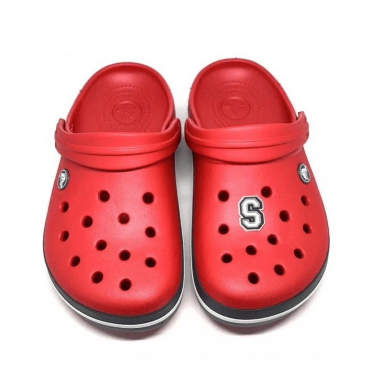 Paqpa Crocs Terlik Süsü Jibbitz Siyah Beyaz Harf S CJ-1137S