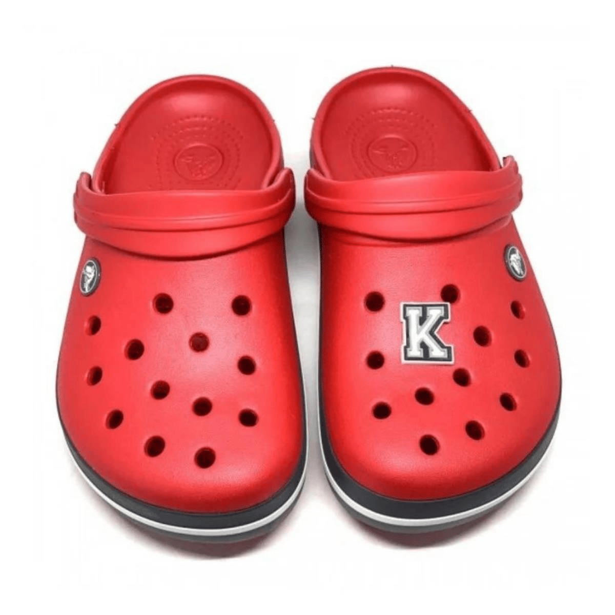 Paqpa Crocs Terlik Süsü Jibbitz Siyah Beyaz Harf K CJ-1137K