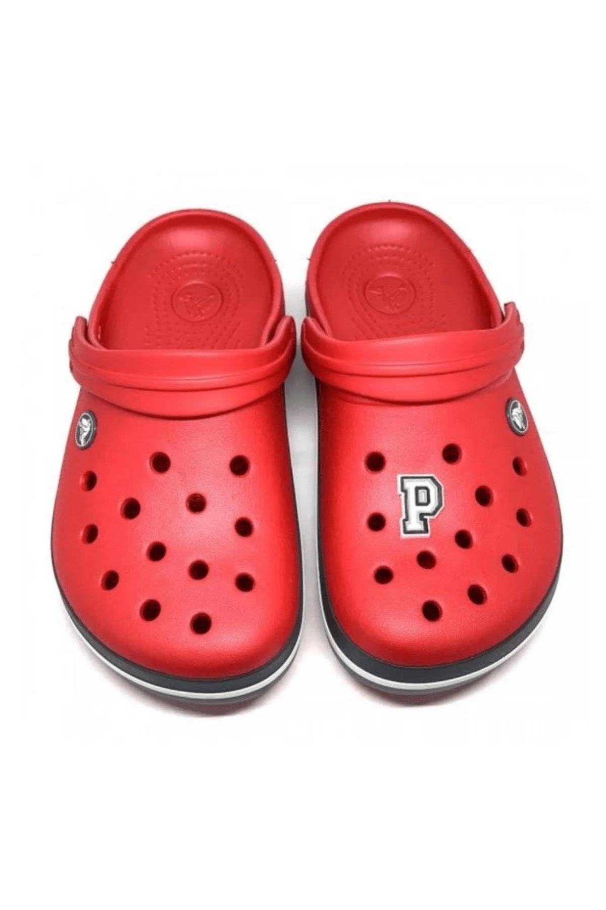 Paqpa Crocs Terlik Süsü Jibbitz Siyah Beyaz Harf P CJ-1137P