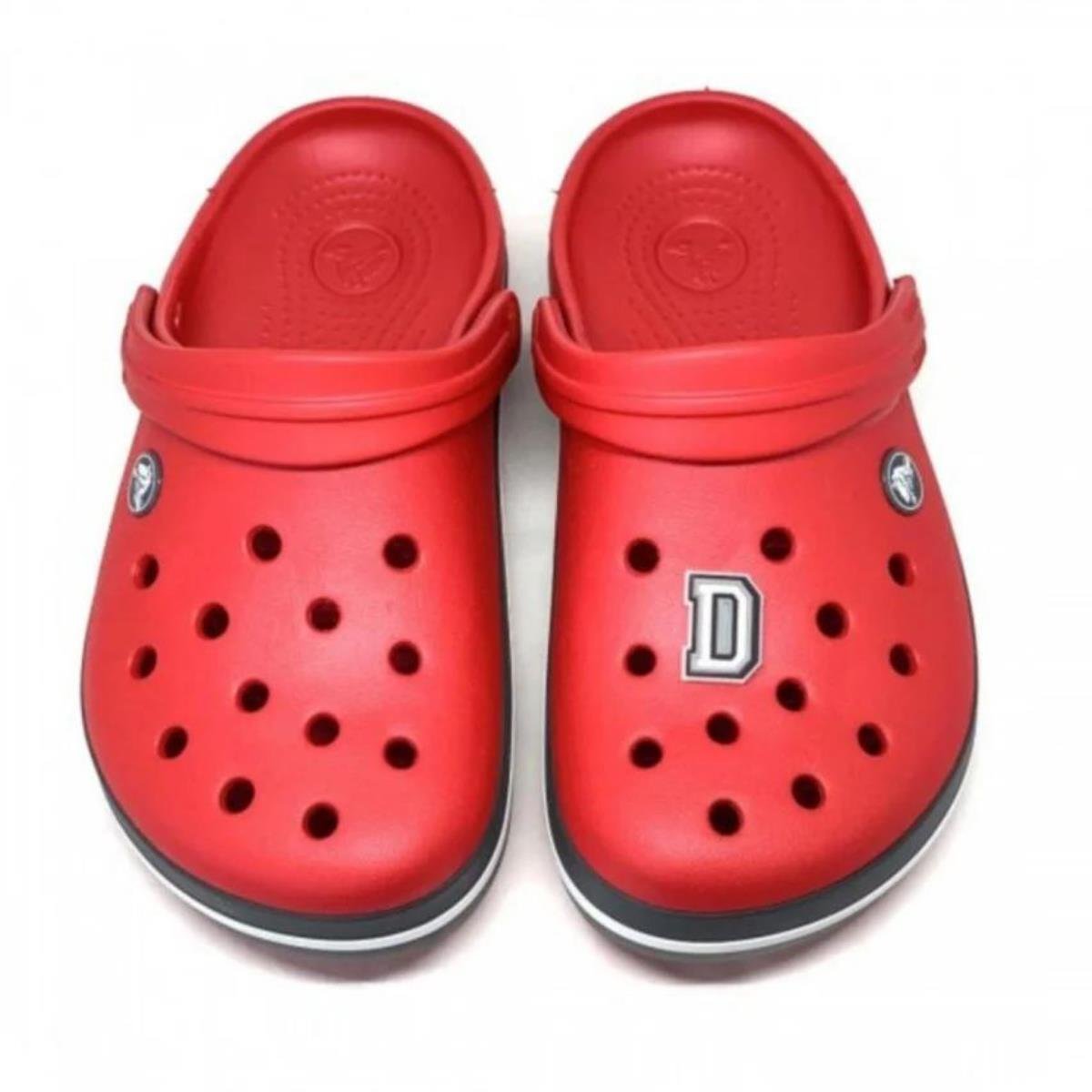 Paqpa Crocs Terlik Süsü Jibbitz Siyah Beyaz Harf D CJ-1137D