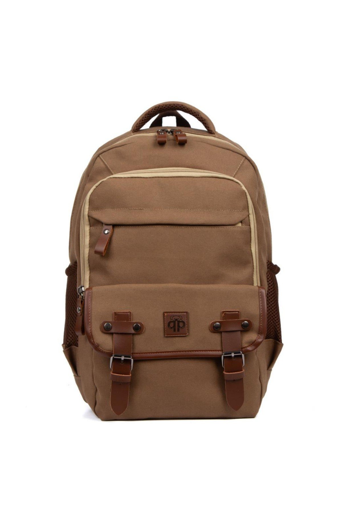 qp Maderia Unisex Açık Kahve Laptop Bölmeli Sırt Çantası QP1003-04