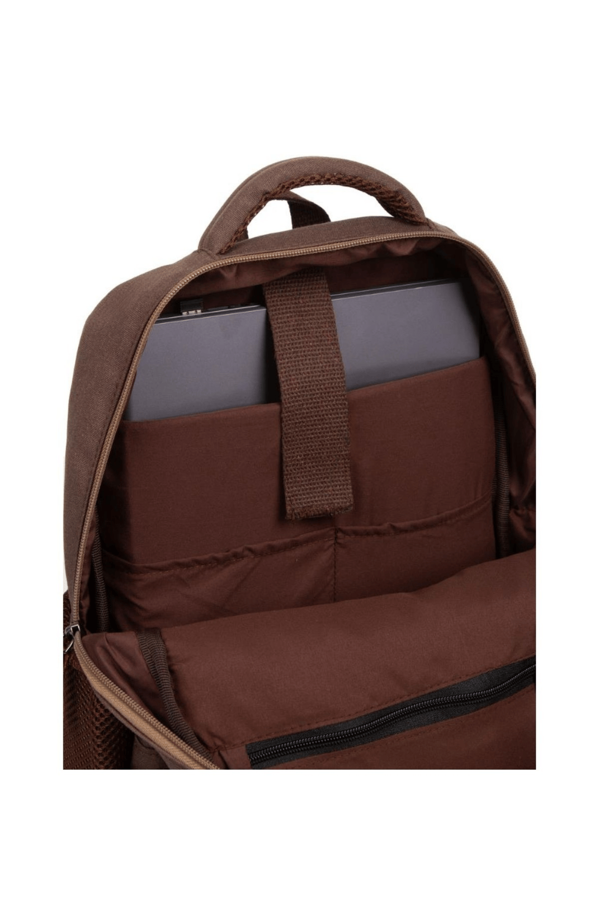 qp Maderia Unisex Mokka Laptop Bölmeli Sırt Çantası QP1003-01