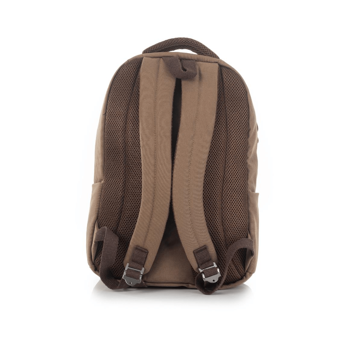qp Madre Unisex Gabardin Kumaş Laptop Bölmeli Açık Kahve Sırt Çantası GBR1001-04