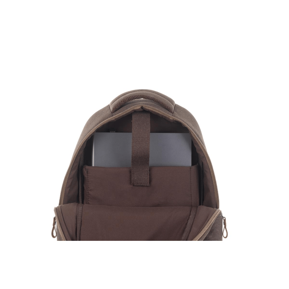 qp Madre Unisex Gabardin Kumaş Laptop Bölmeli Mokka Sırt Çantası GBR1001-01