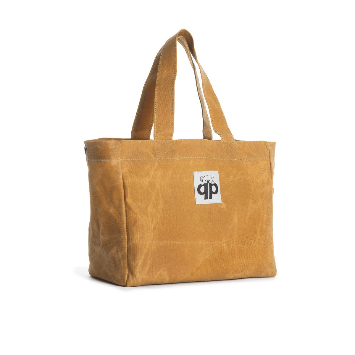 qp Ronda Tote Bag Kadın Camel Mumlu Kanvas El ve Omuz Çantası QP1002-03