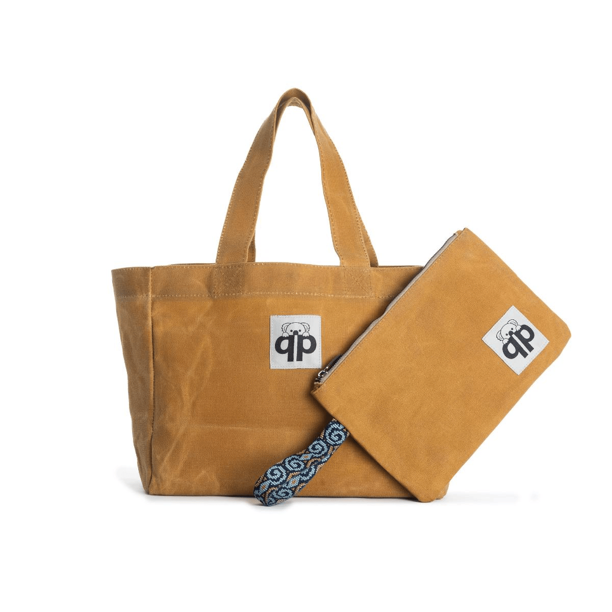 qp Ronda Tote Bag Kadın Camel Mumlu Kanvas El ve Omuz Çantası QP1002-03