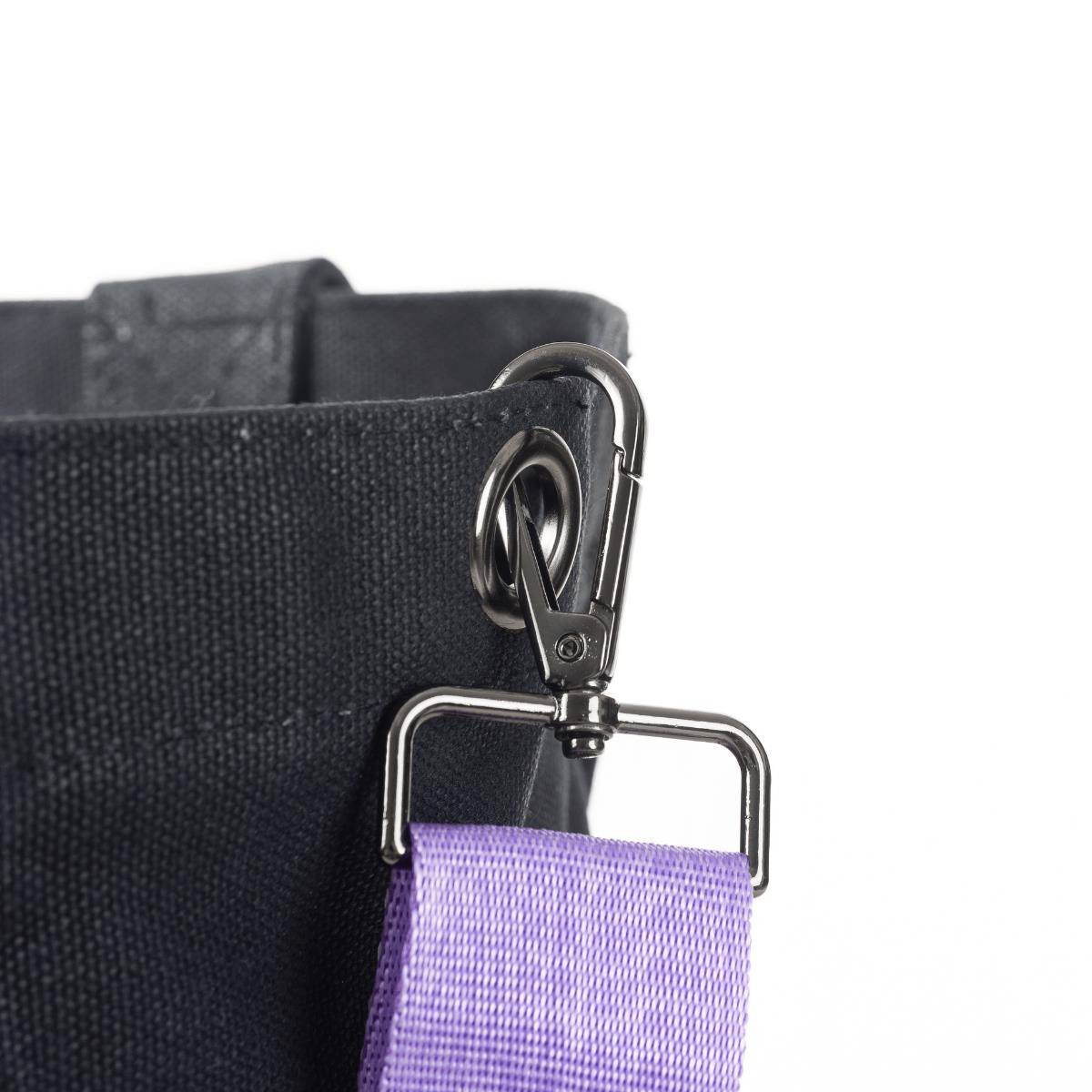 qp Ronda Tote Bag Kadın Siyah Mumlu Kanvas El ve Omuz Çantası QP1002-01