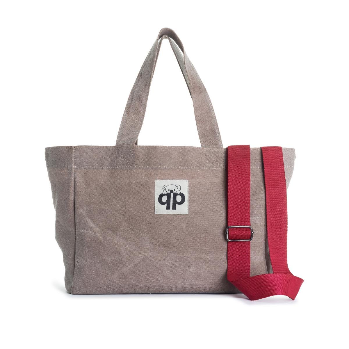 qp Ronda Tote Bag Kadın Taş Mumlu Kanvas El ve Omuz Çantası QP1002-02