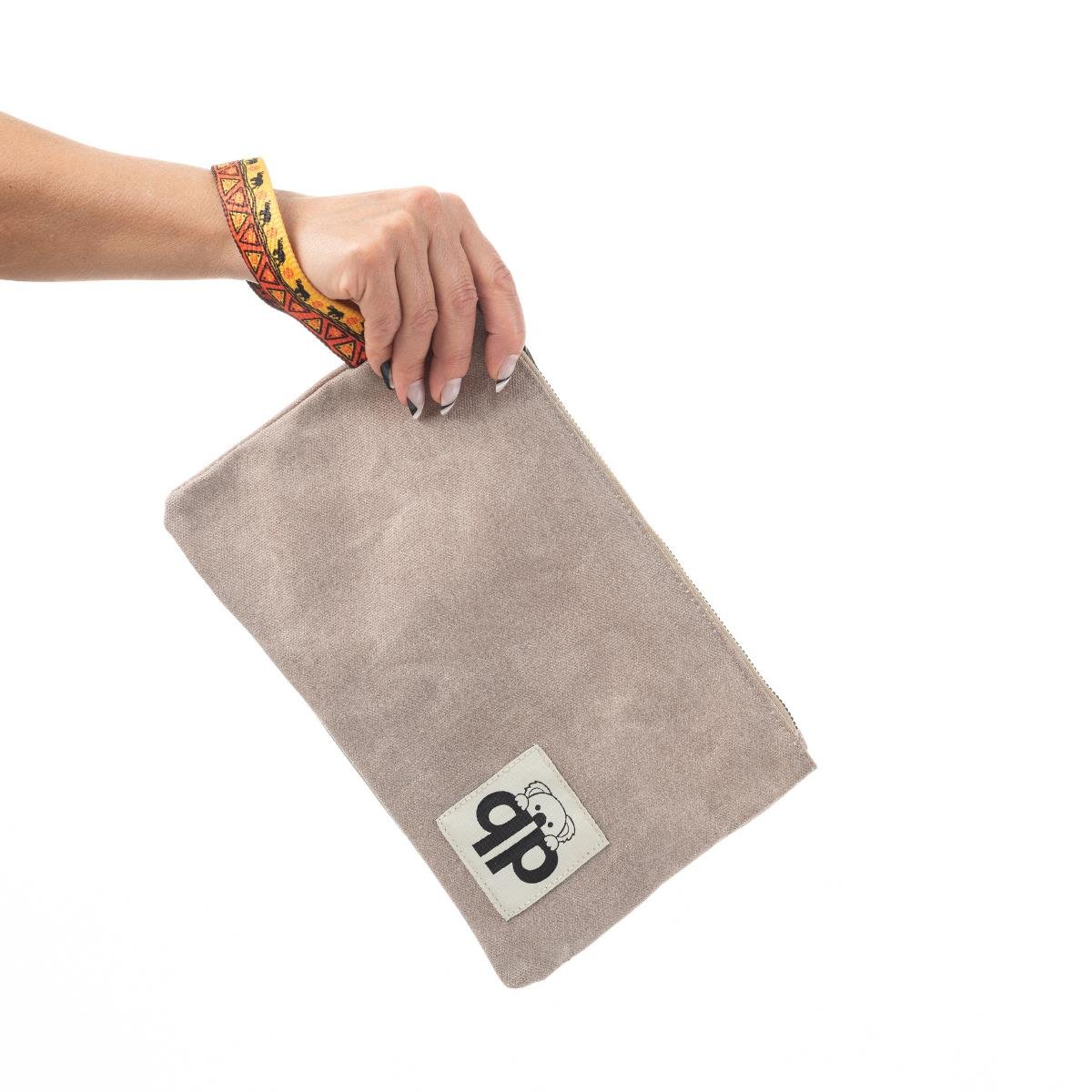 qp Ronda Tote Bag Kadın Taş Mumlu Kanvas El ve Omuz Çantası QP1002-02