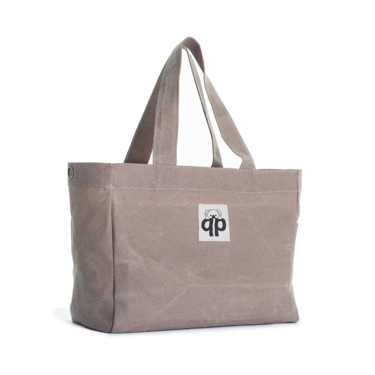 qp Ronda Tote Bag Kadın Taş Mumlu Kanvas El ve Omuz Çantası QP1002-02