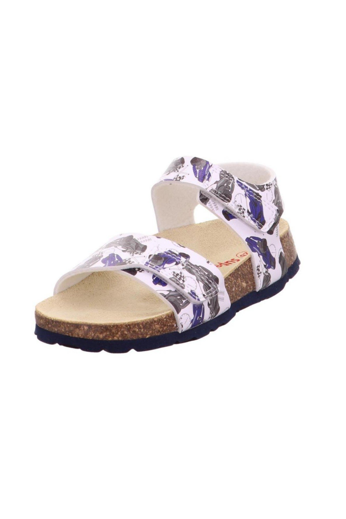 Superfit Bios Çocuk Mantar Tabanlı Beyaz - Lacivert Sandalet  000122-1000