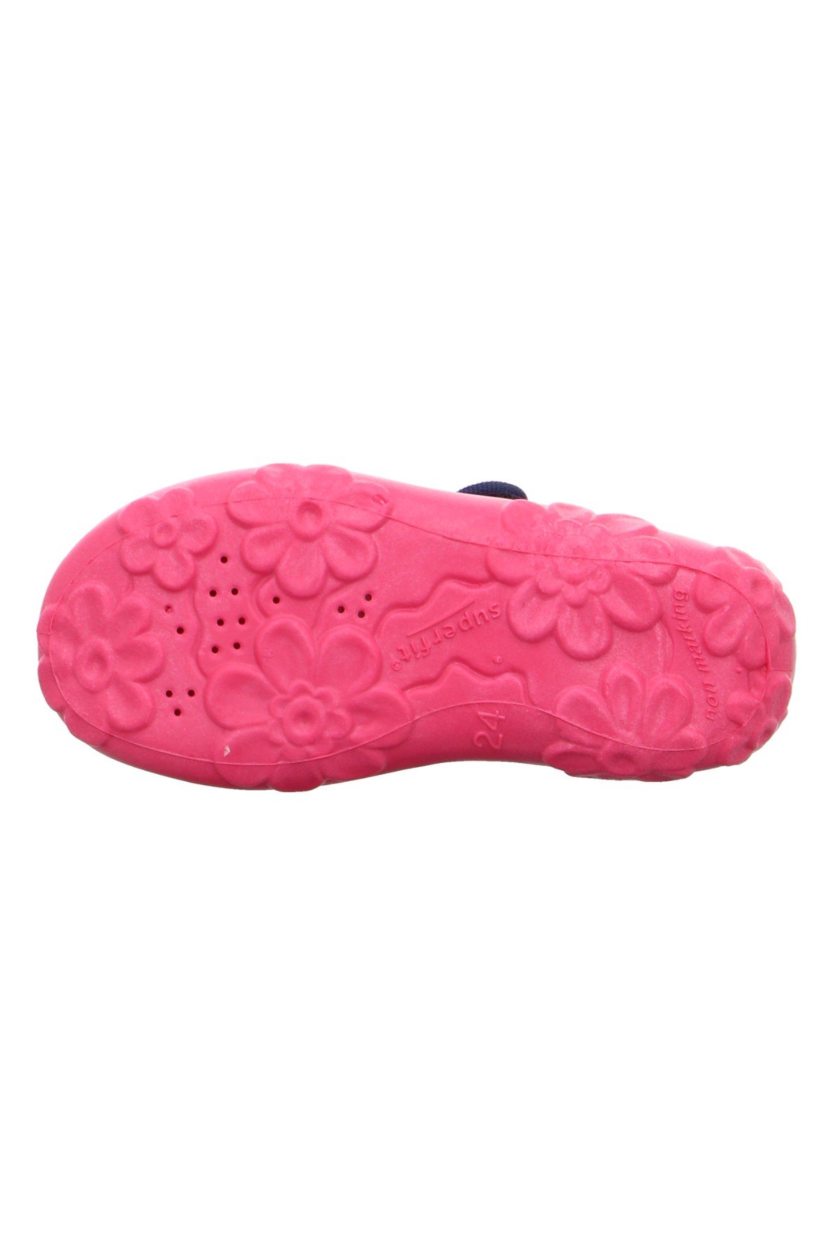 Superfit Bonny Kız Çocuk Ev Kreş Ayakkabısı - Lacivert Pembe Kalpli 800283-8800