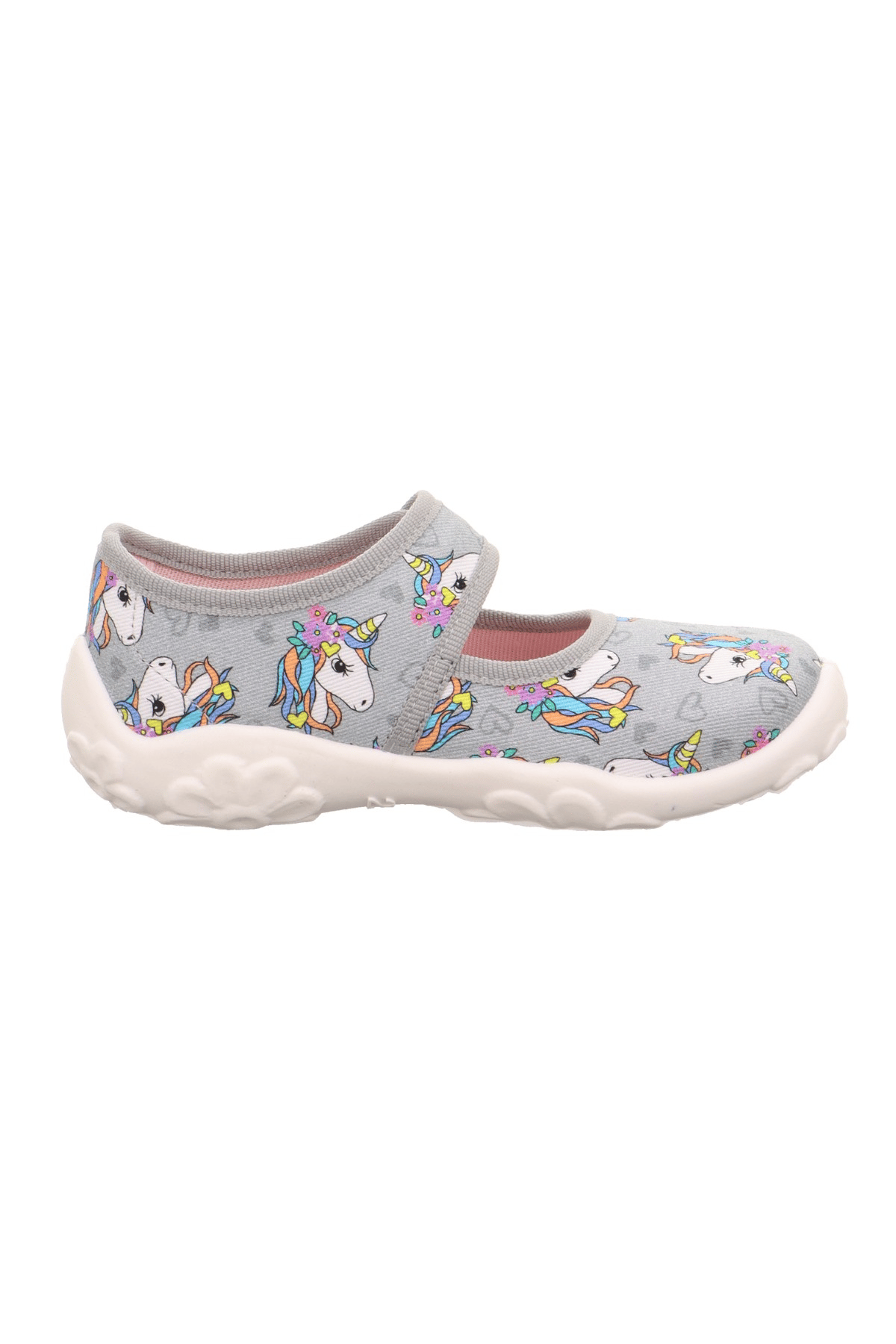 Superfit Bonny Kız Çocuk Gri Ev Kreş Ayakkabısı Unicorn 800283-2050