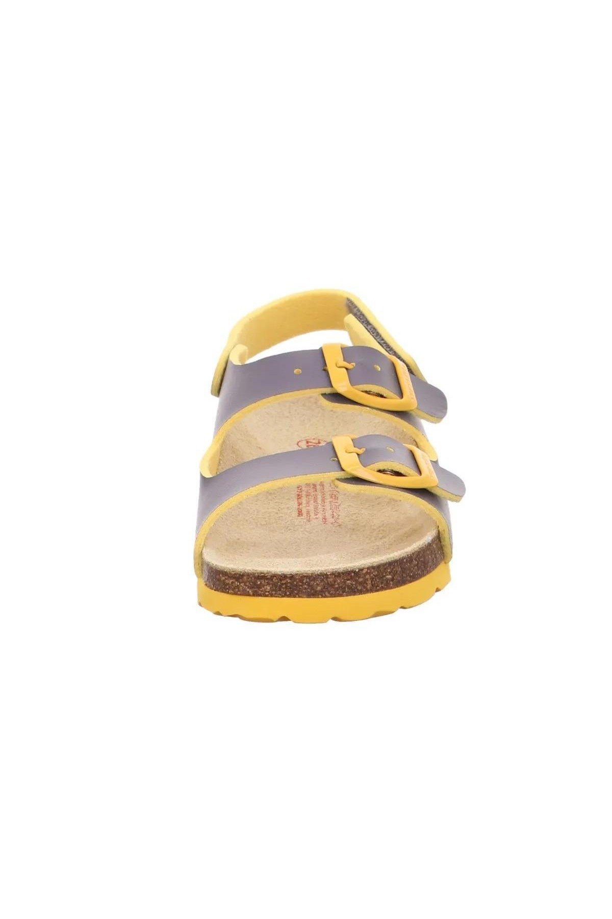 Superfit Çocuk Mantar Tabanlı Gri Turuncu Sandalet 800124-2000