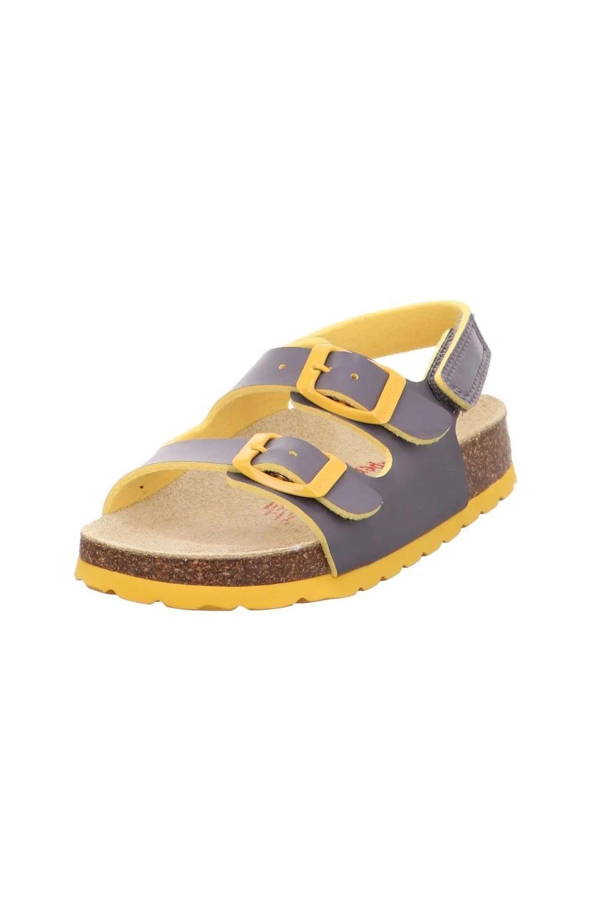 Superfit Çocuk Mantar Tabanlı Gri Turuncu Sandalet 800124-2000