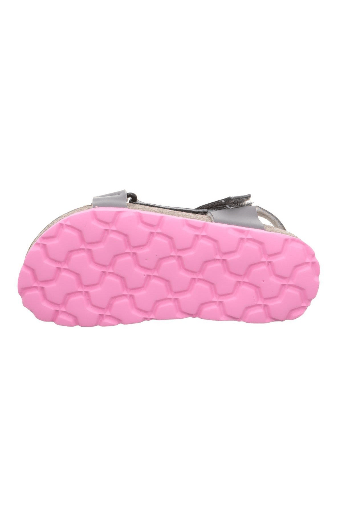 Superfit Fussbett Kız Çocuk Gri Pembe Mantar Tabanlı Sandalet 000116-2010