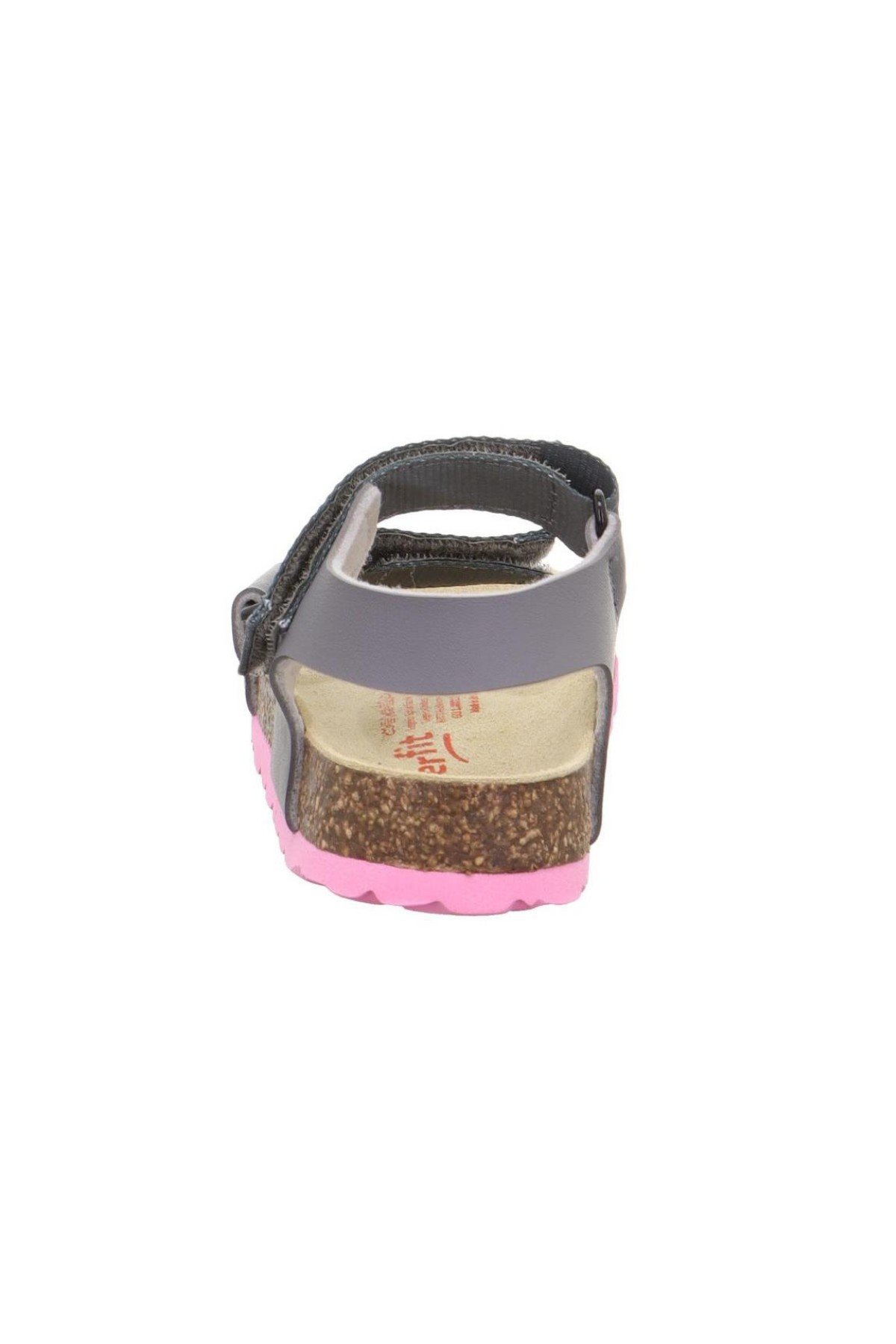 Superfit Fussbett Kız Çocuk Gri Pembe Mantar Tabanlı Sandalet 000116-2010