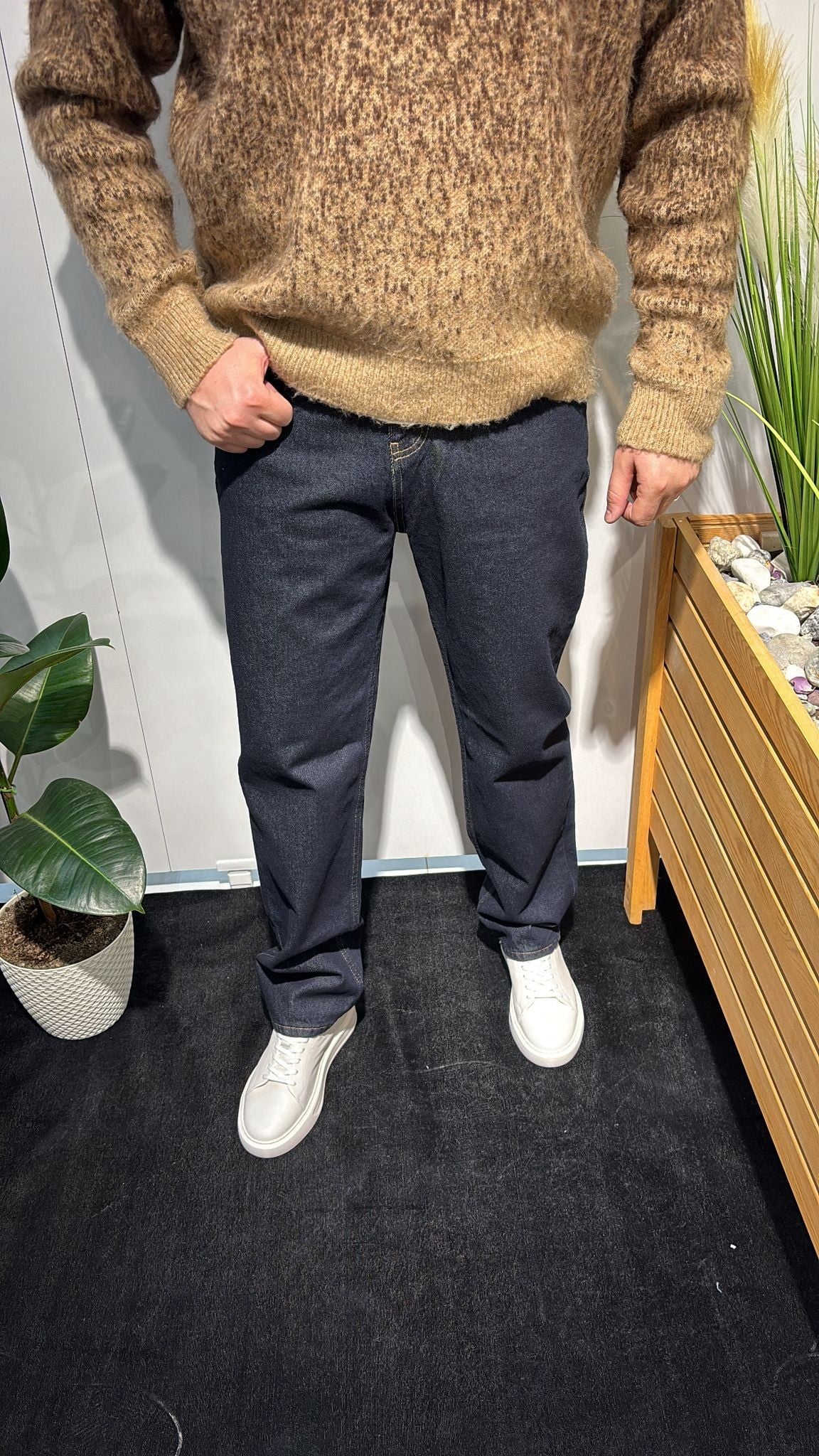 KOYU LACİVERT BAGGY KOT PANTOLON