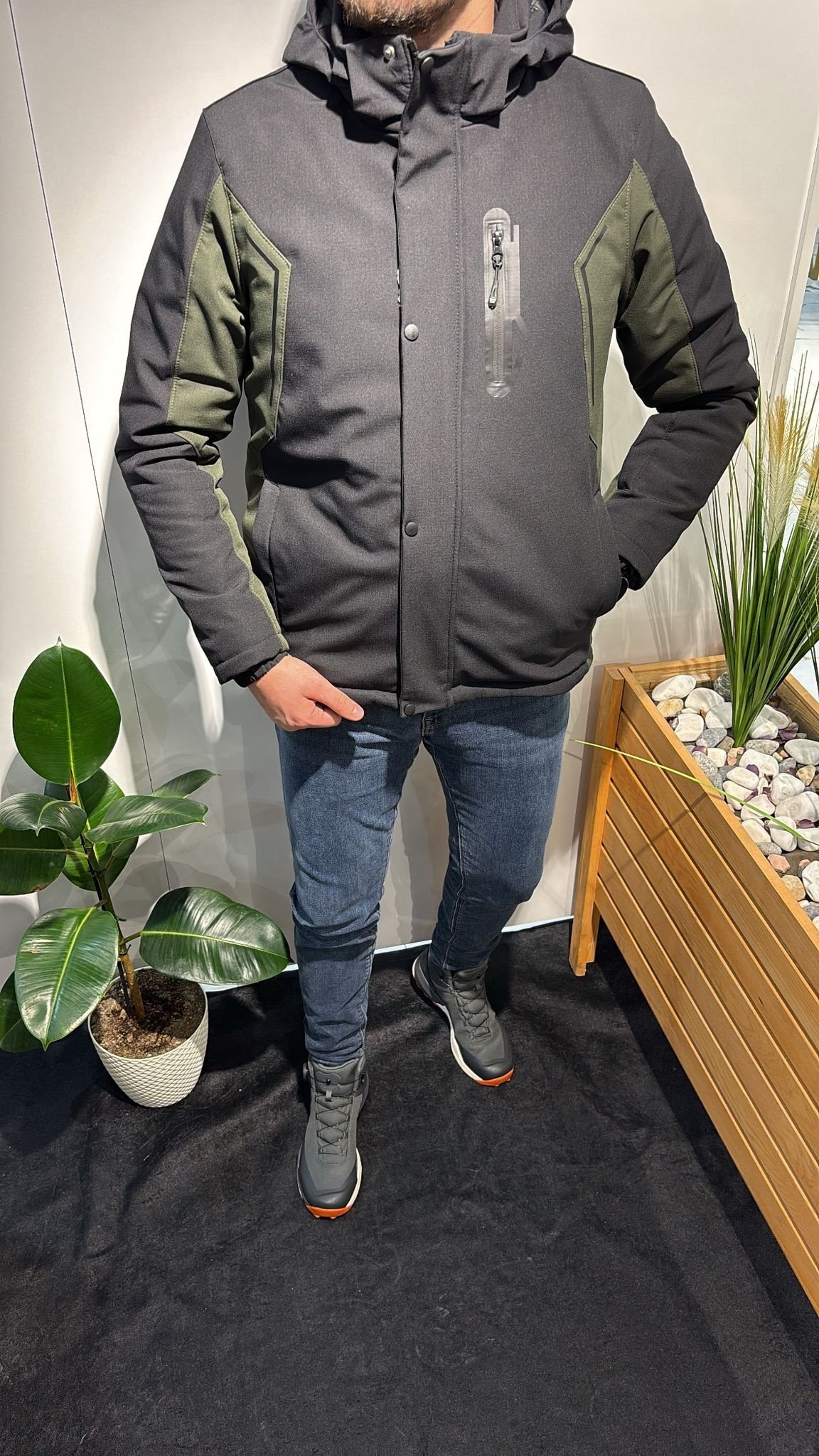 SİYAH-HAKİ OUTDOOR MONT