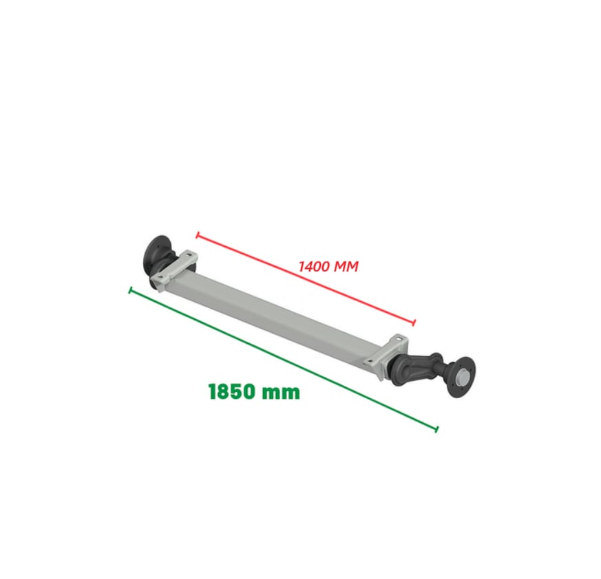 JARUP 1050 kg Torsiyonlu Aks Frensiz Dingil 1400 mm   4X100  4 BİJON.