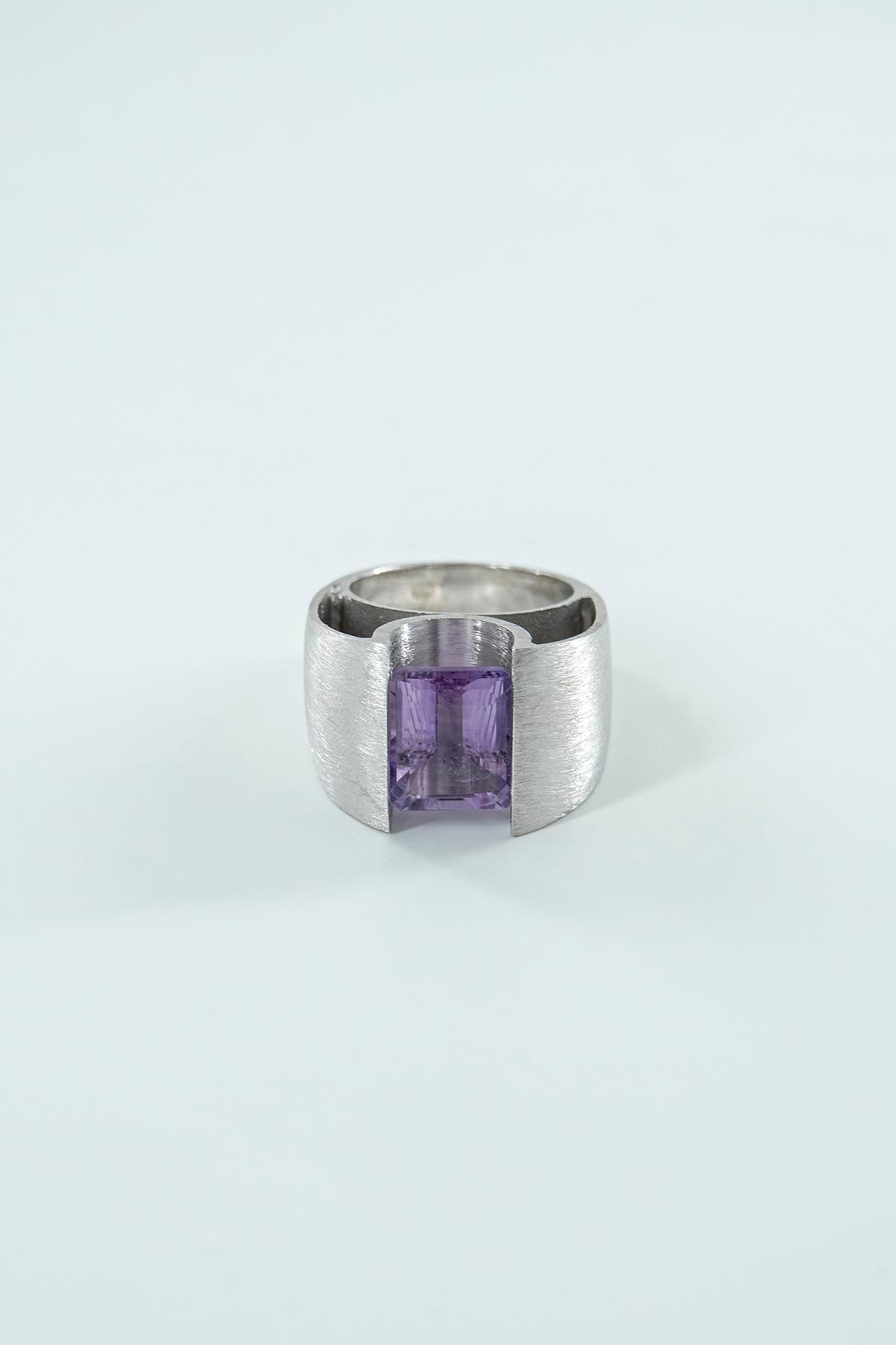  Ametist Taşlı Gümüş Yüzük 8.25 Ct