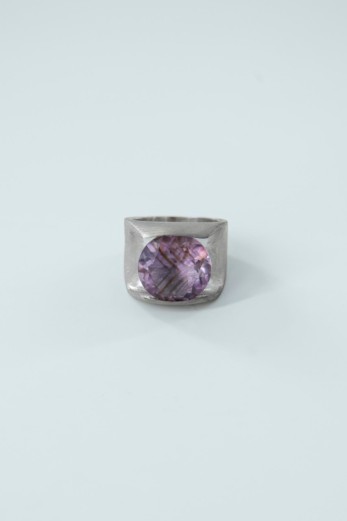 Amethyst Taşlı Gümüş Yüzük 7.20 ct