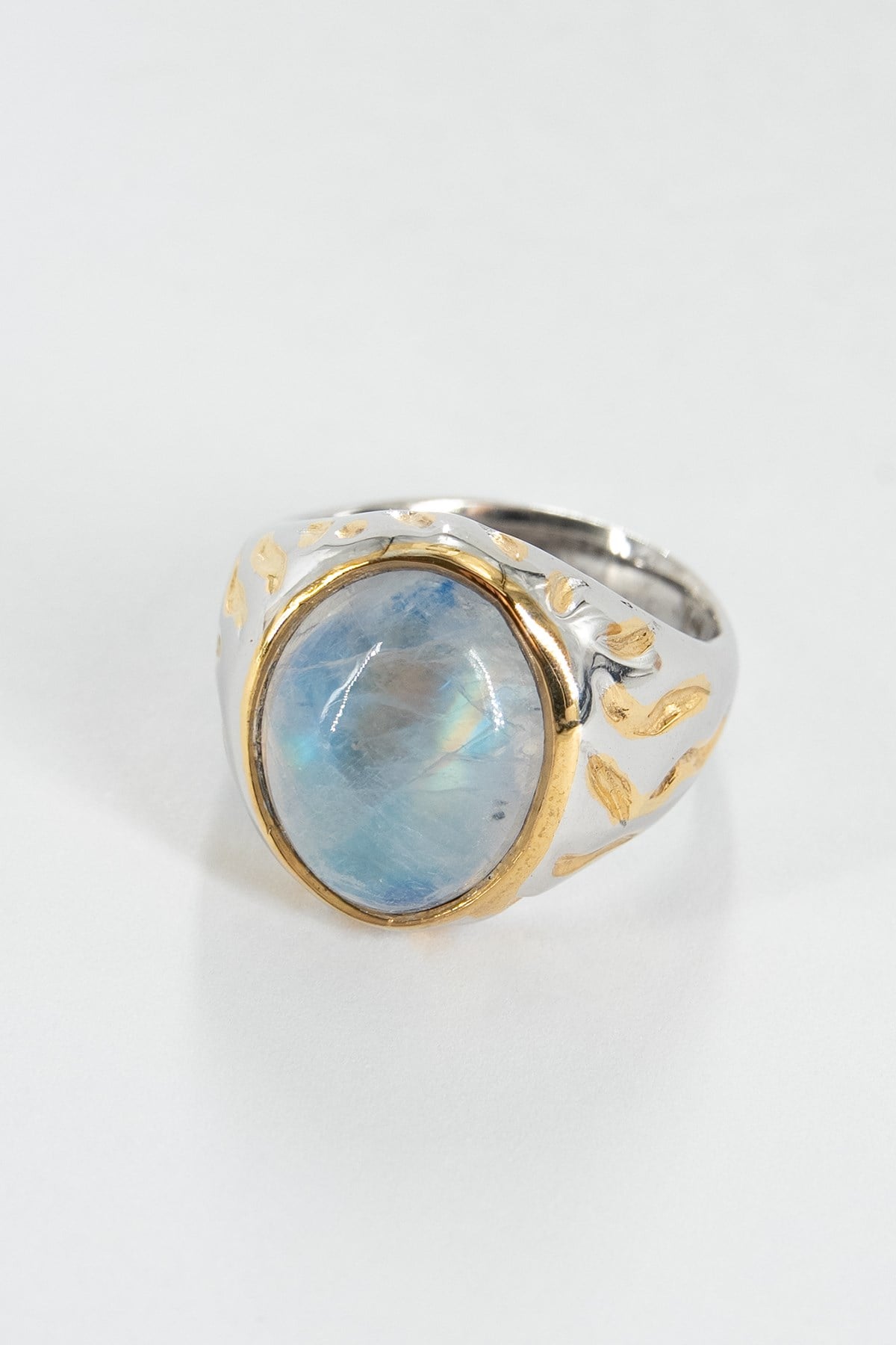Blue Moon Stone Gümüş Yüzük