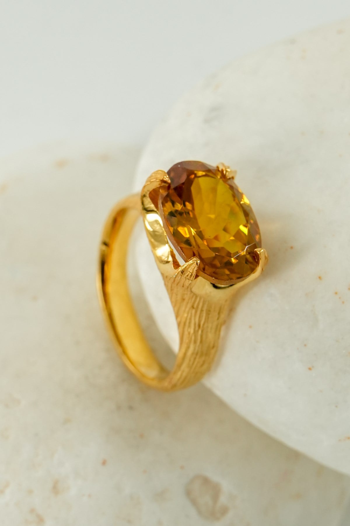 Diasporo con Pietra Argento Anello
