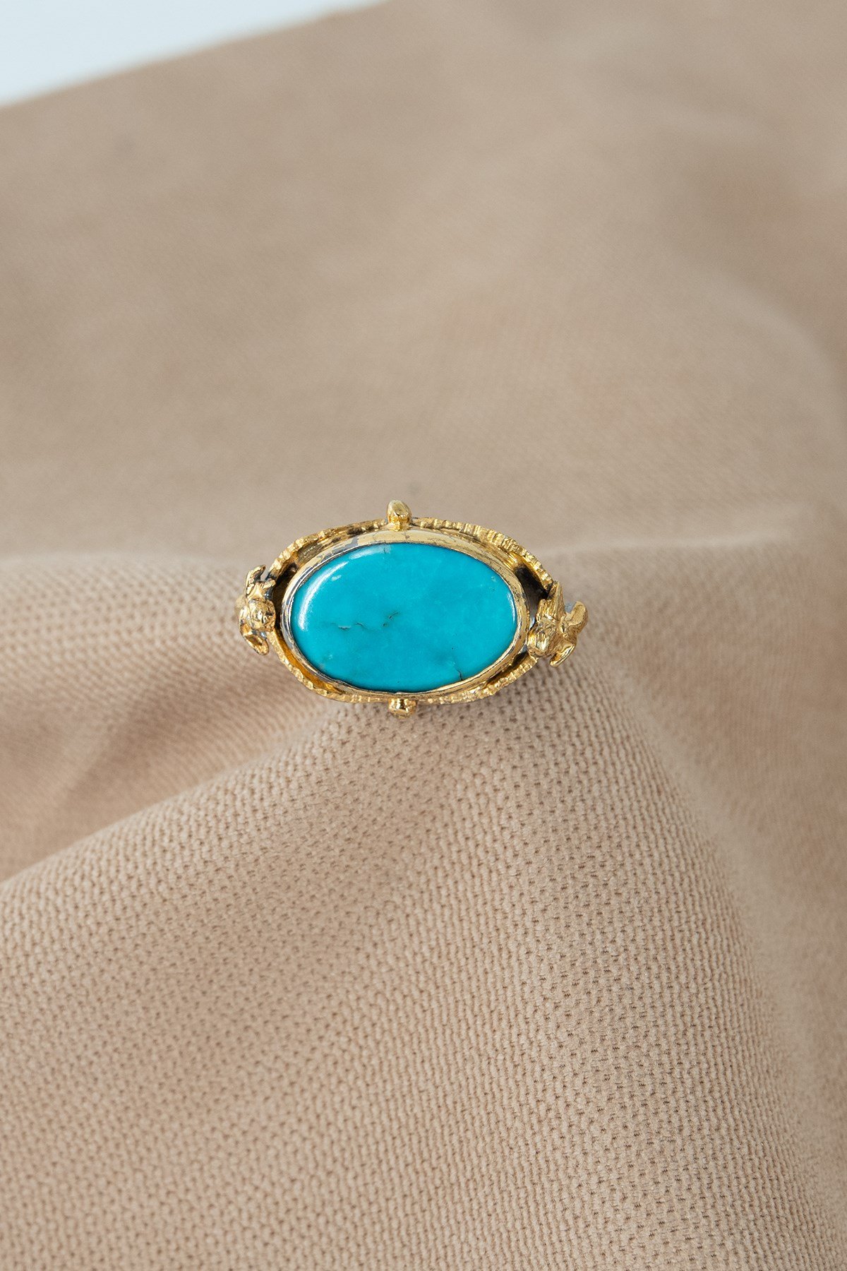 Turchese con Pietra Argento Anello