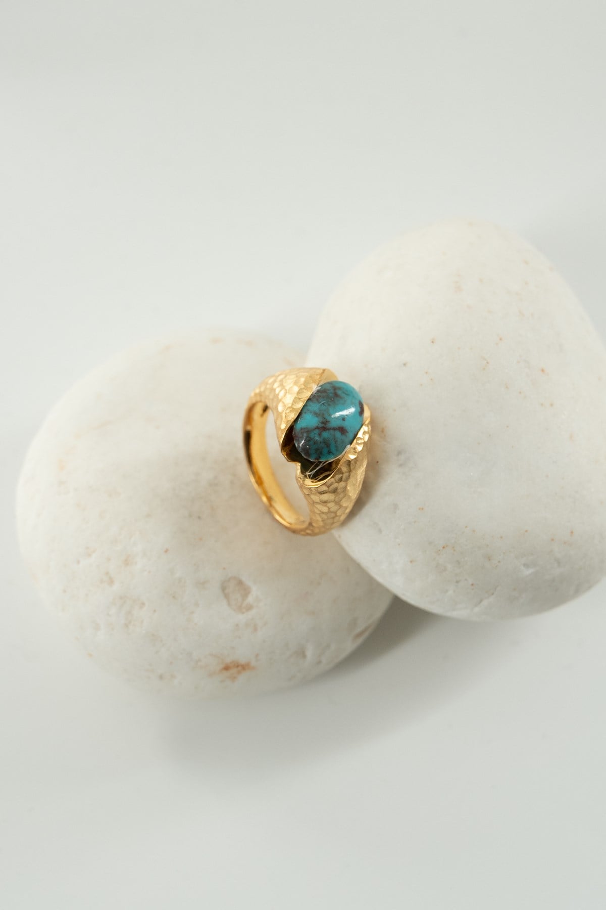 Turchese con Pietra Argento Anello