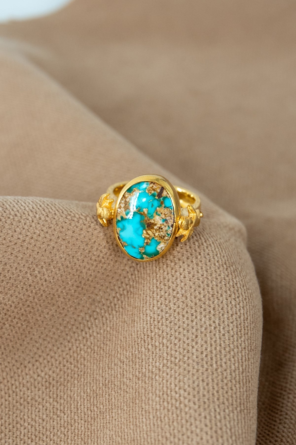 Turchese con Pietra Argento Anello
