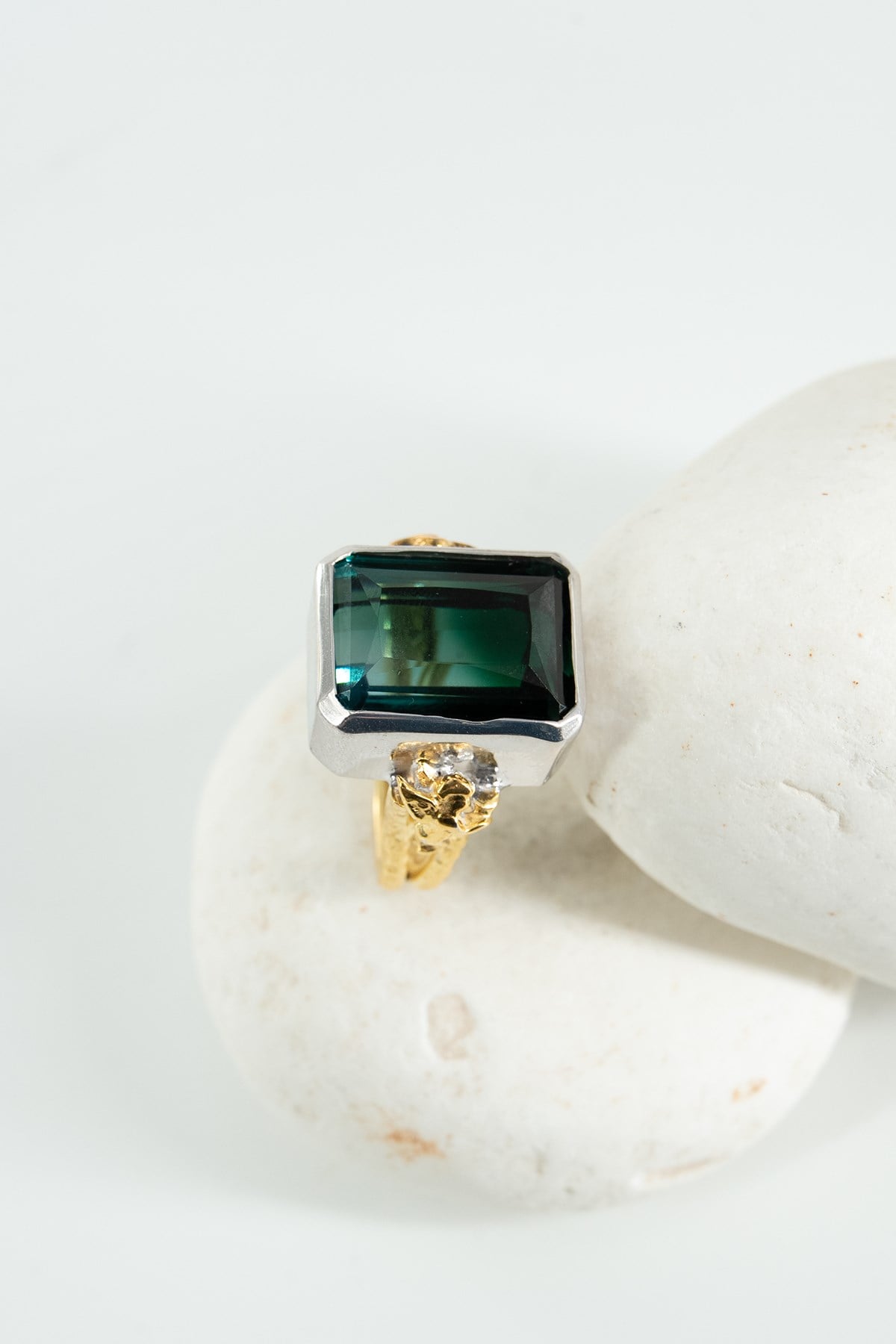 Green Garnet Taşlı Gümüş Yüzük