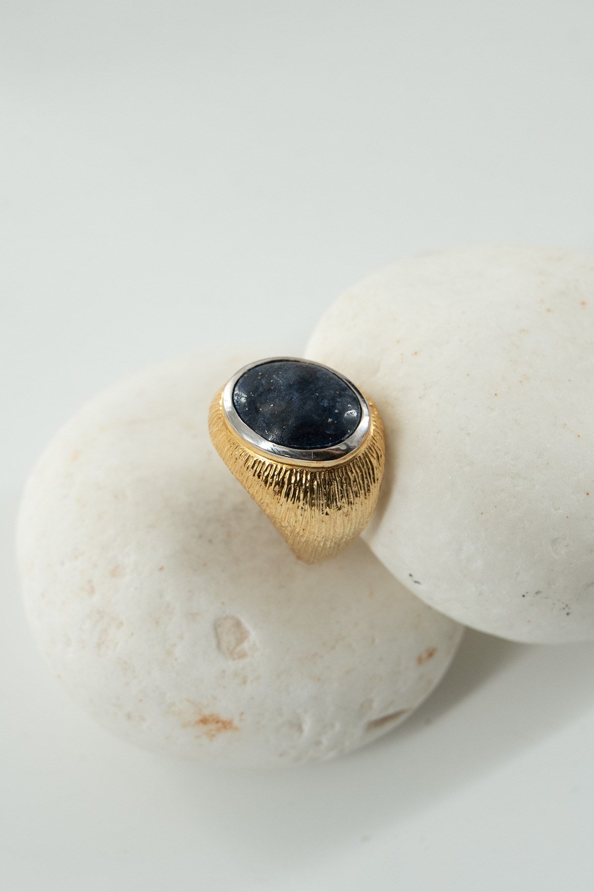 Lapislazzuli con Pietra Argento Anello