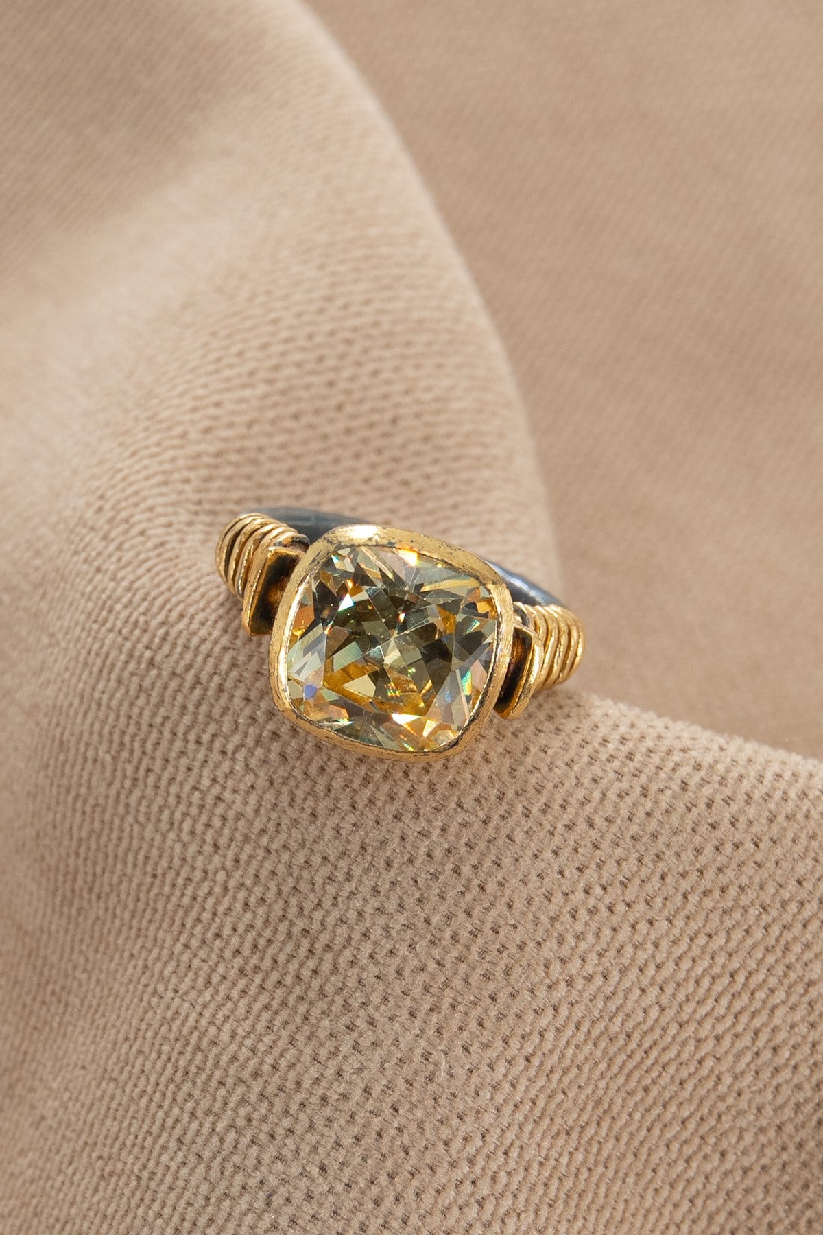 Diamante Messicano con Pietra Argento Anello
