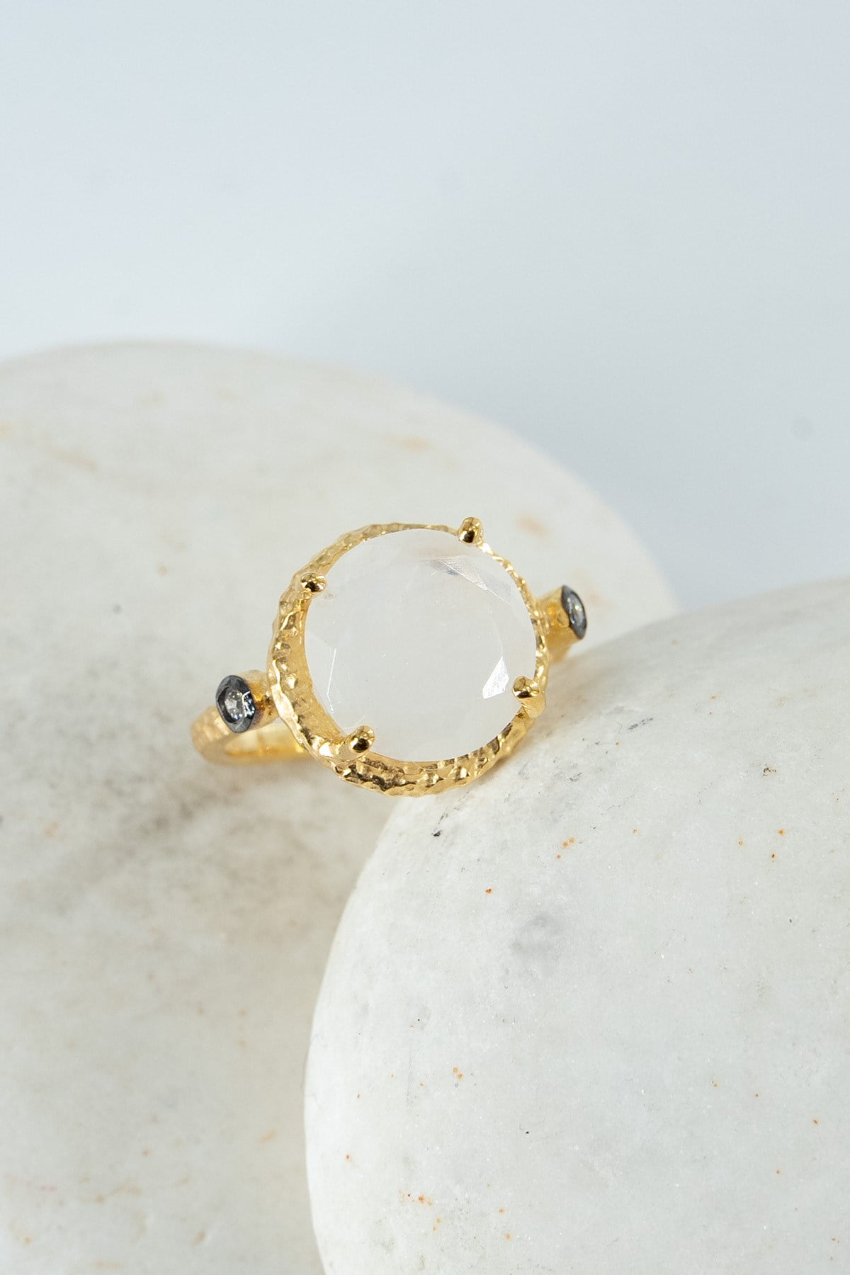 Moon Stone Taşlı Gümüş Yüzük