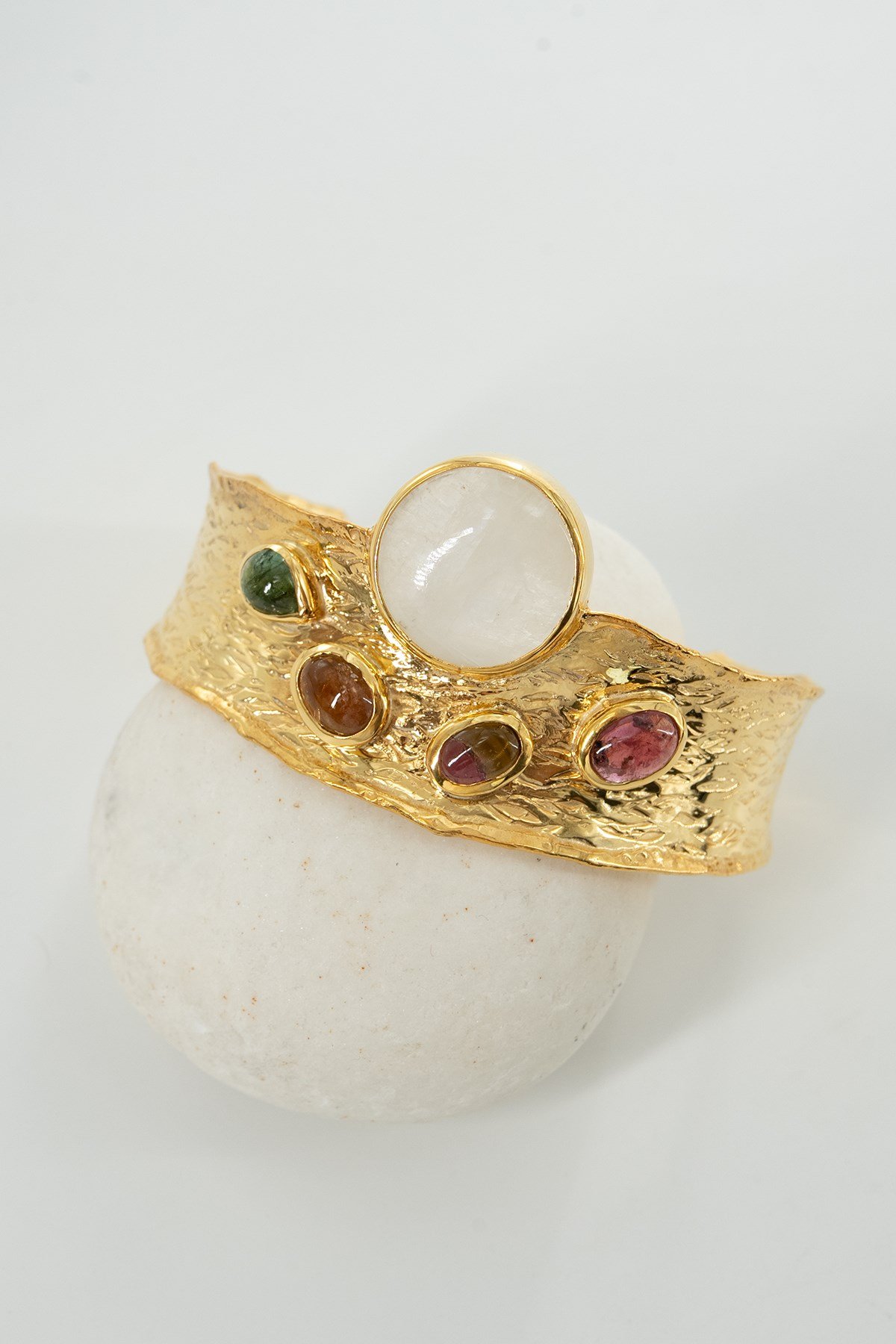 Moonstone (Ay Taşı), Turmalin Taşlı Gümüş Bileklik