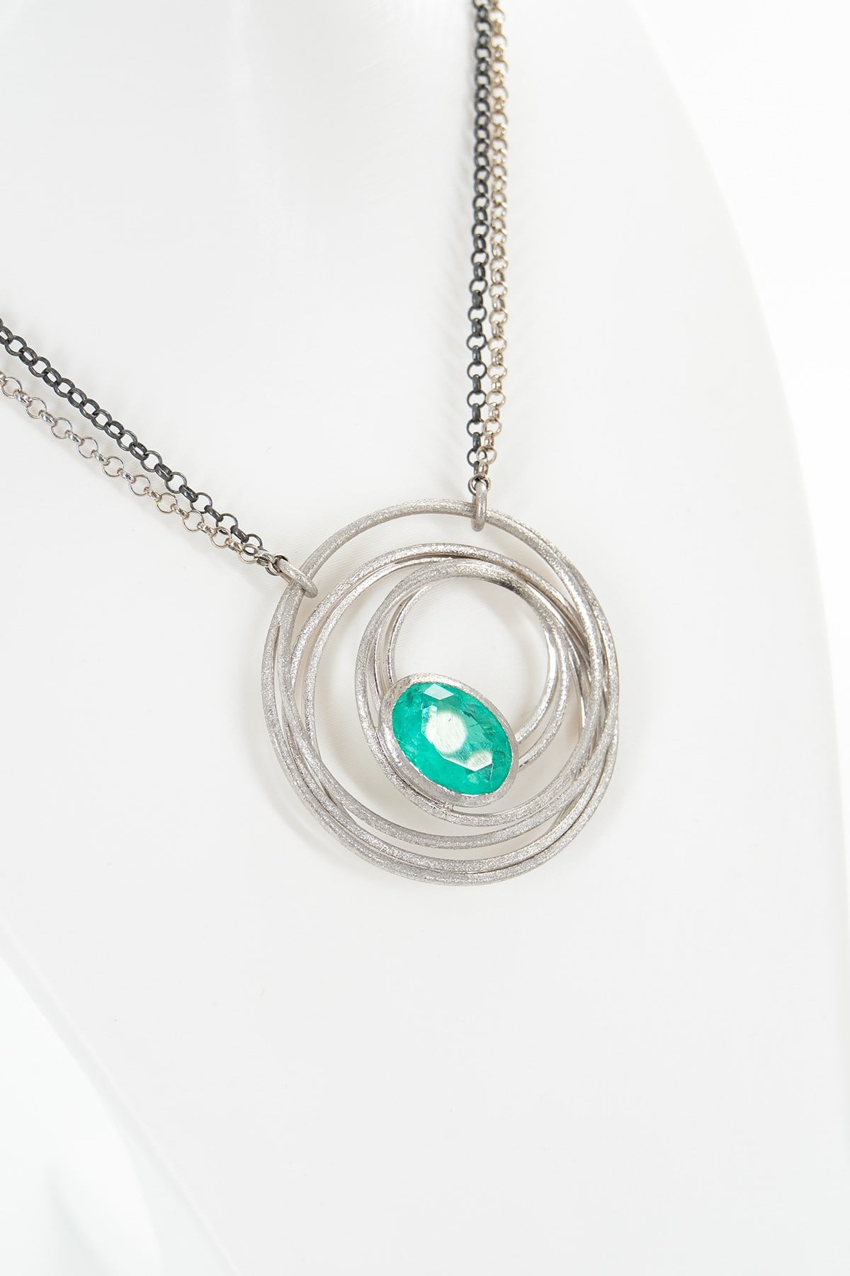 Tormalina Paraiba Argento Collana
