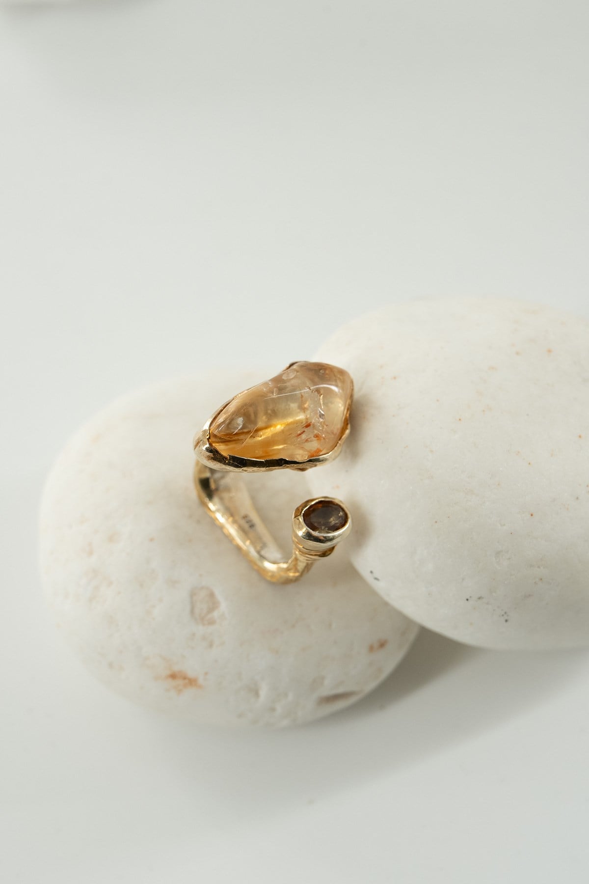 Citrino & Diasporo con Pietra Argento Anello