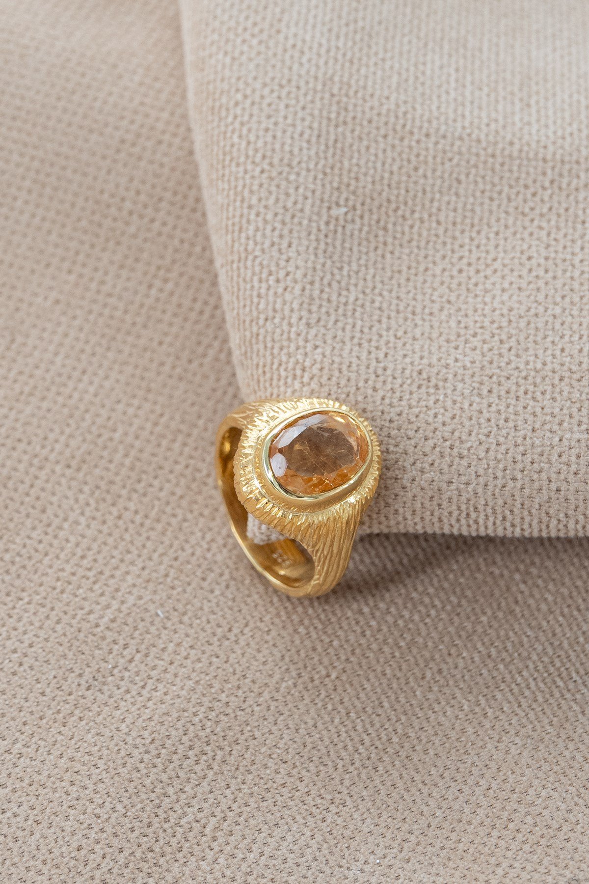 Citrino con Pietra Argento Anello