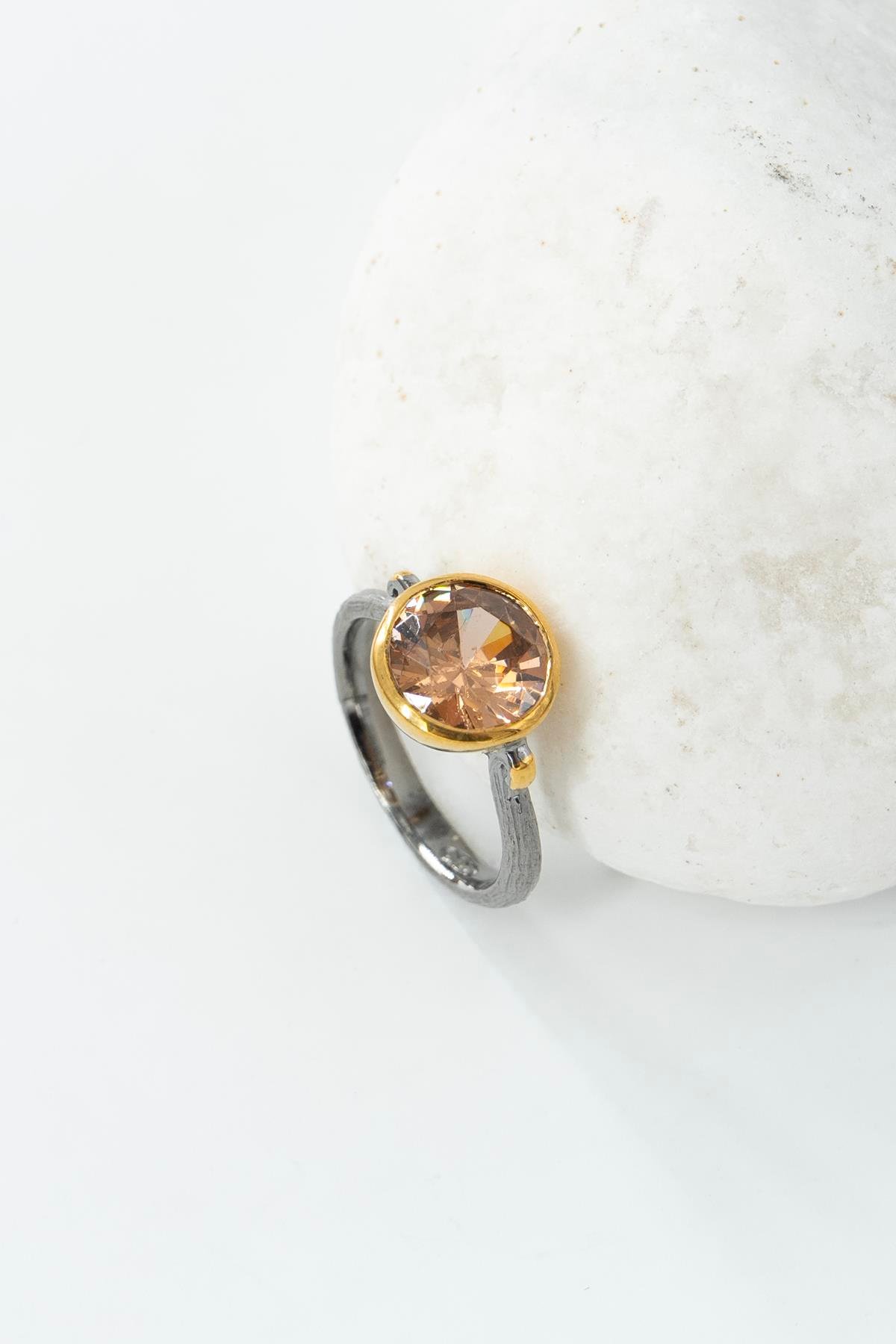 Smoky Quartz Taşlı Gümüş Yüzük