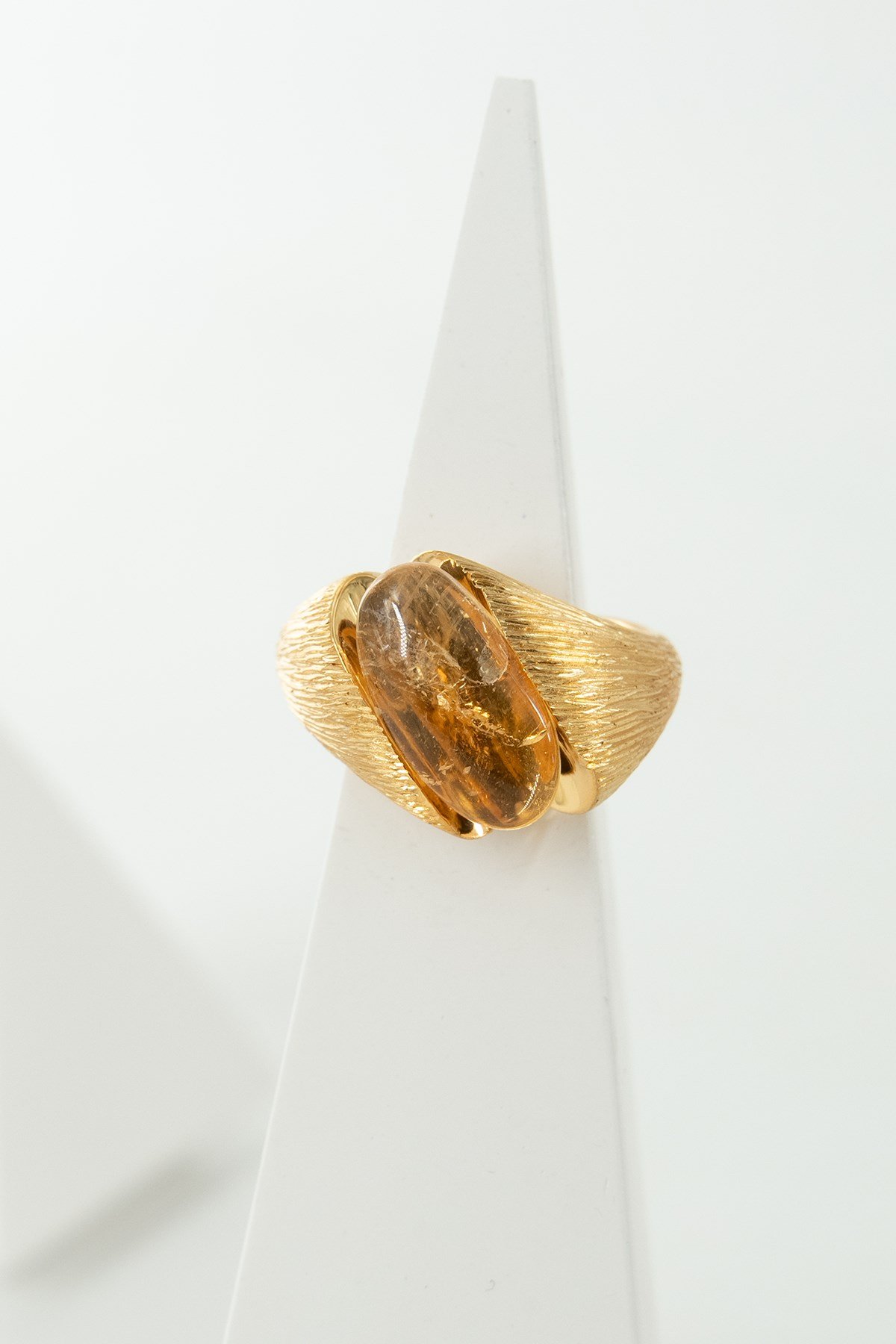 Citrino con Pietra Argento Anello