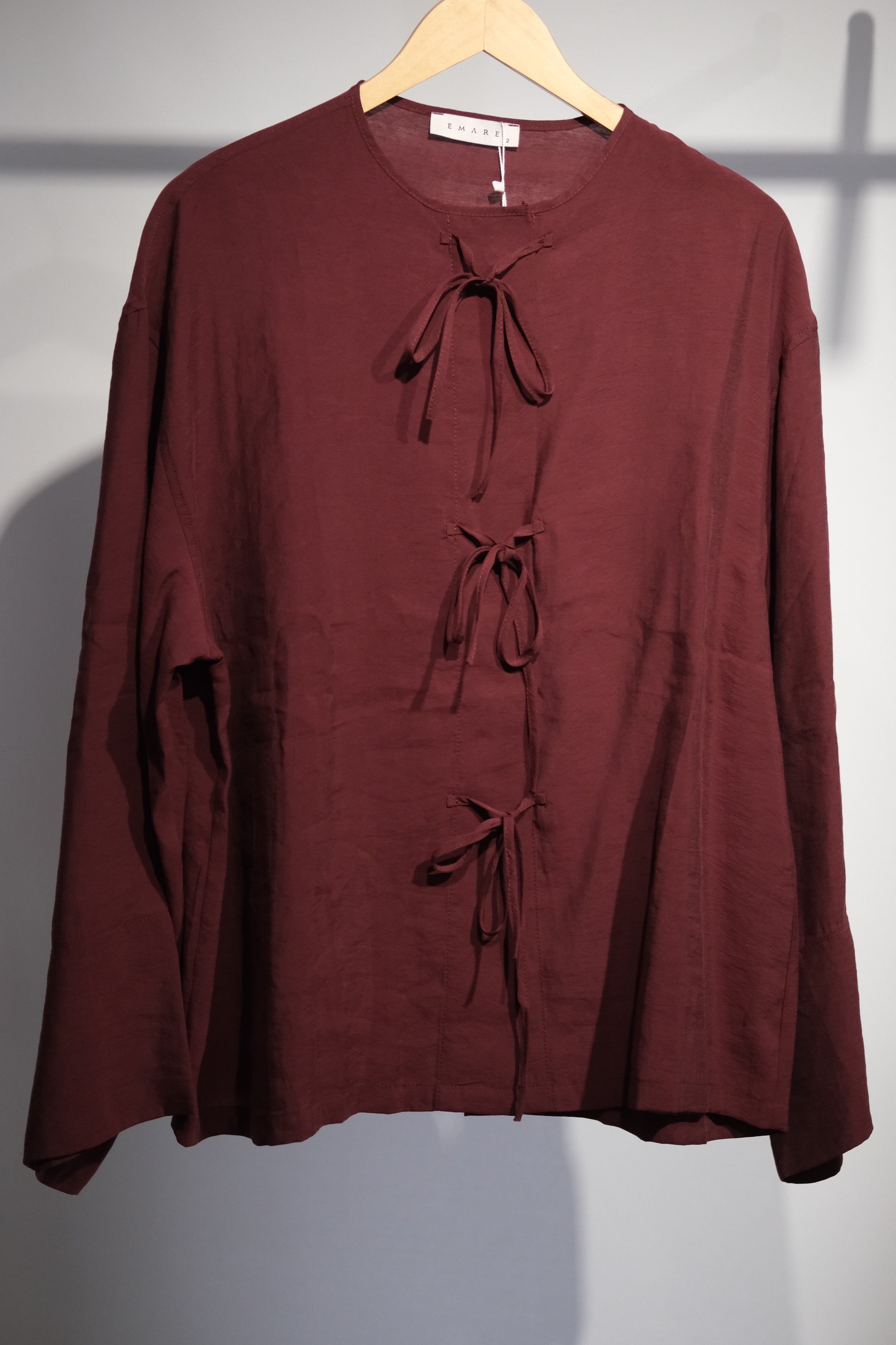 Bağlamalı Modal Bluz Bordo