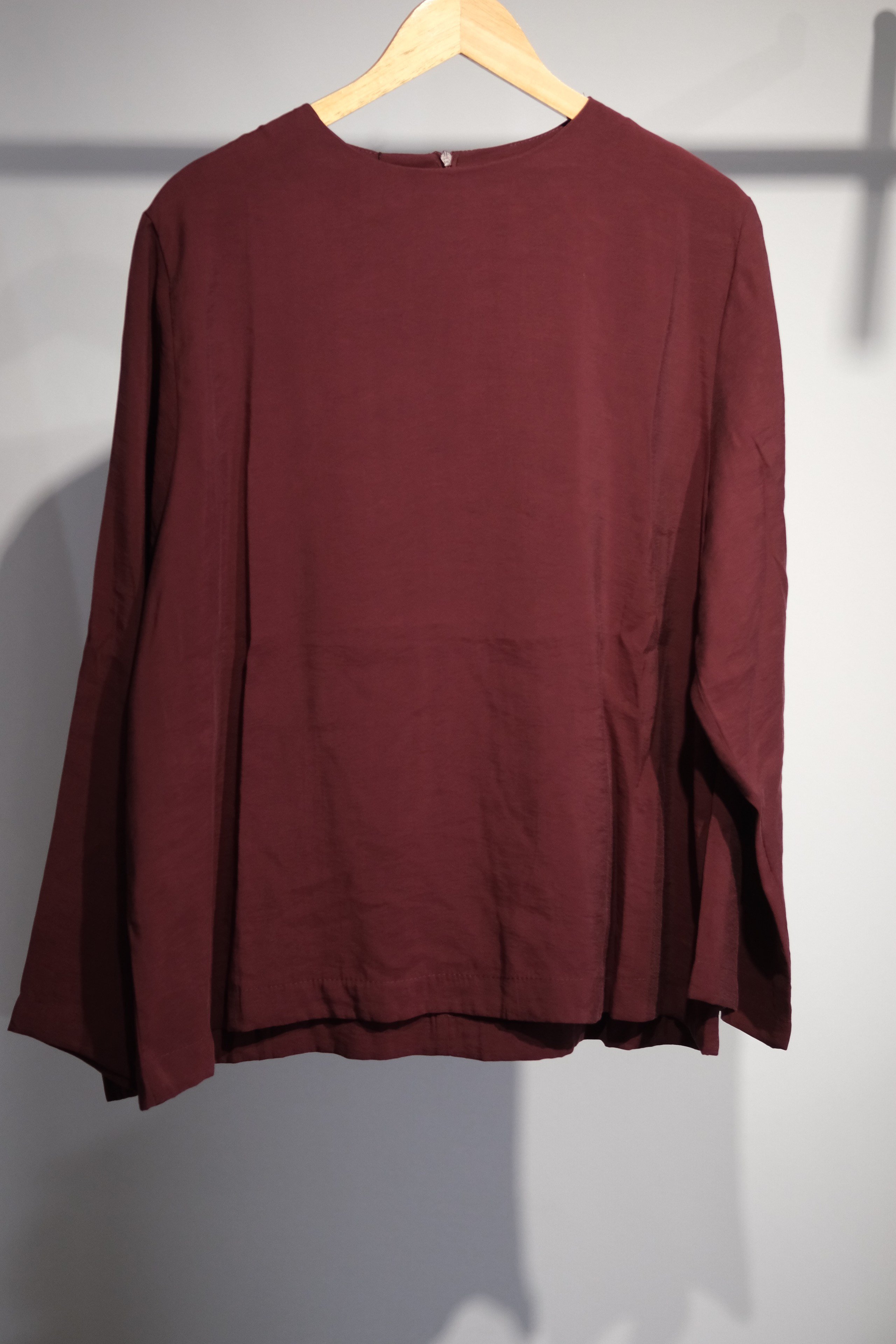 Düşük Kollu Modal Bluz Bordo