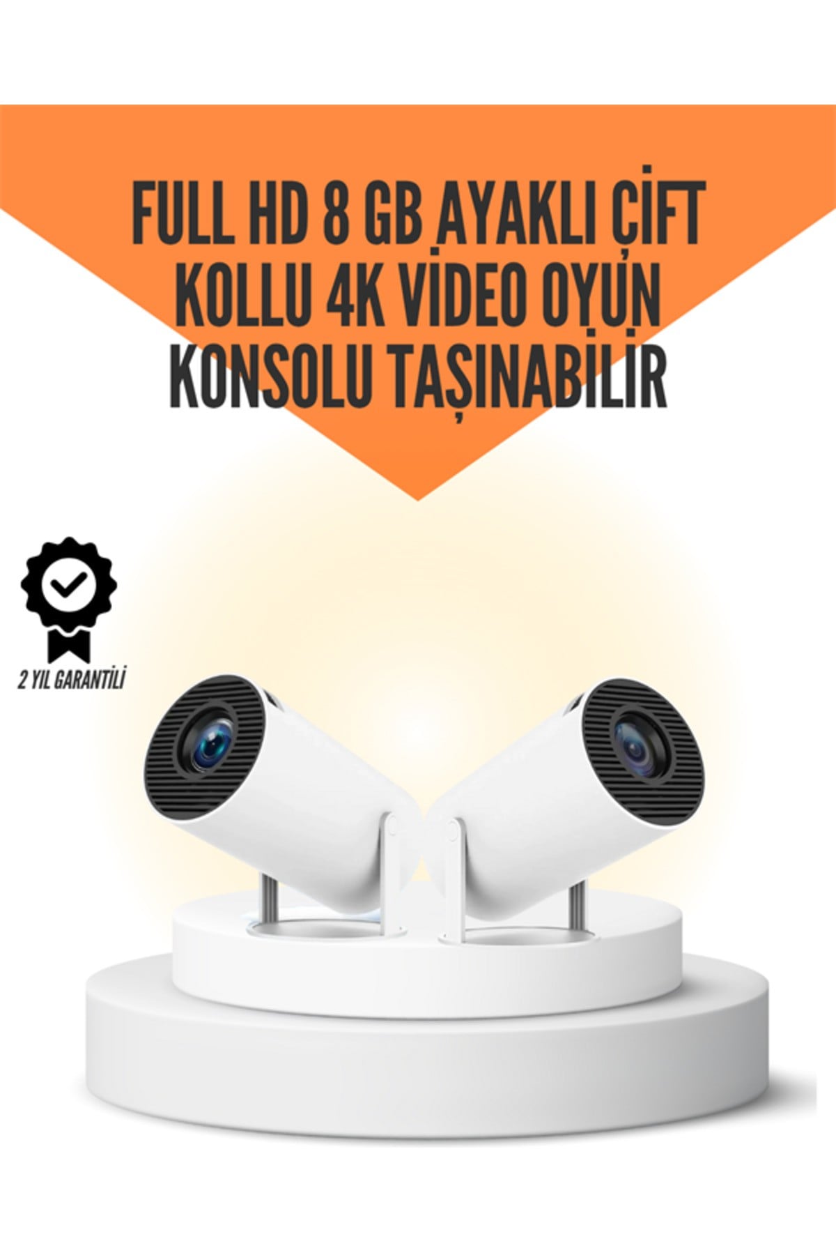 10.000 Oyun Destekli, Çift Kollu 4K Projeksiyon – HDMI, USB, AUX, Ethernet Yok
