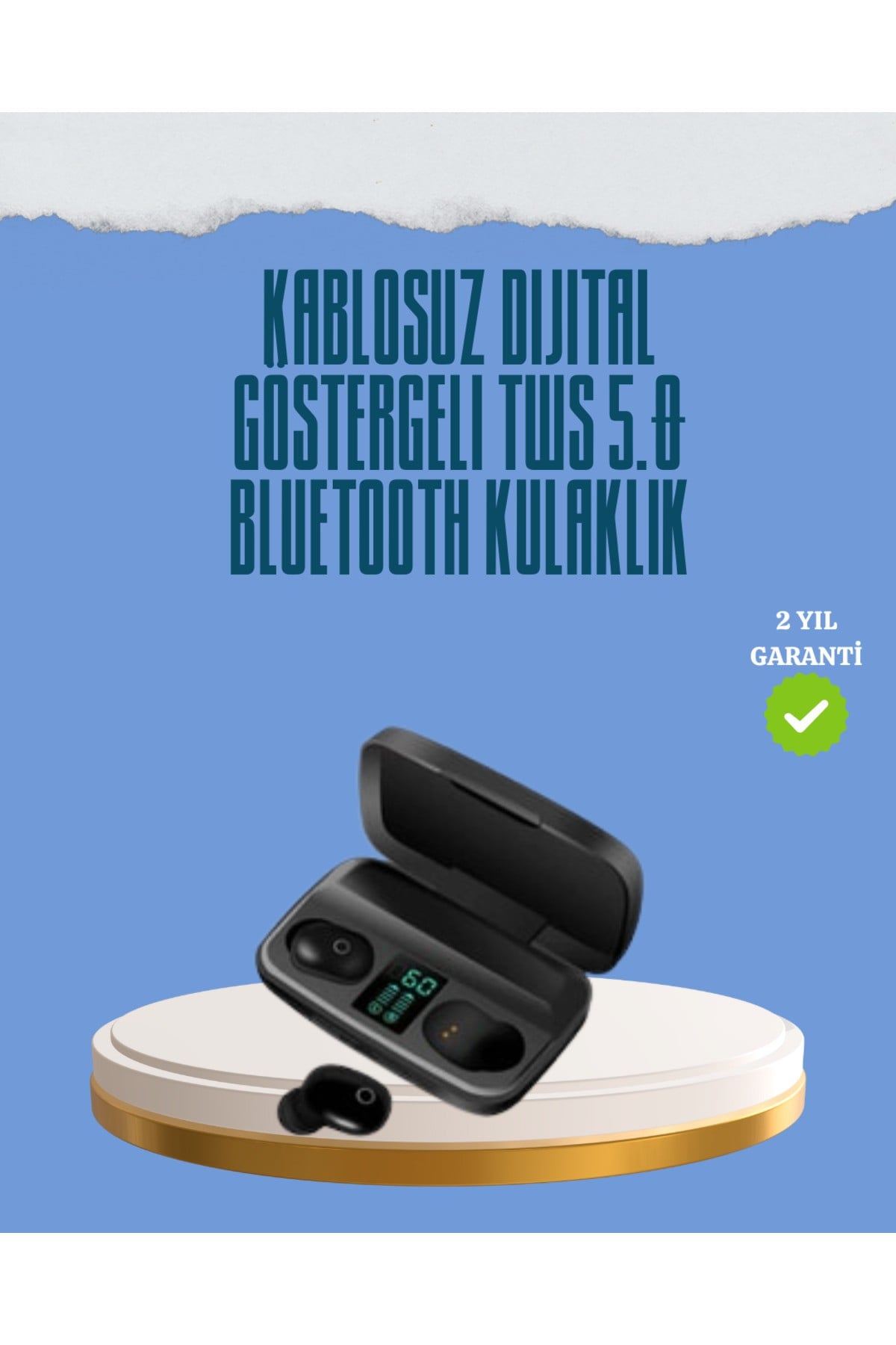 10 Metre Çekim Mesafeli Hafif Tasarımlı Bluetooth Kulaklık ve Şarj Kutusu Seti