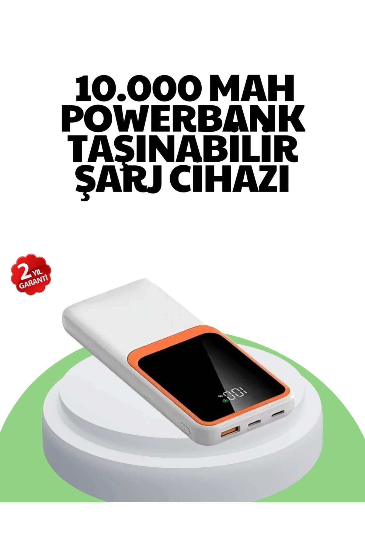 10000 mAh Hızlı Şarj Destekli Powerbank – Hafif, Kompakt ve Güvenli