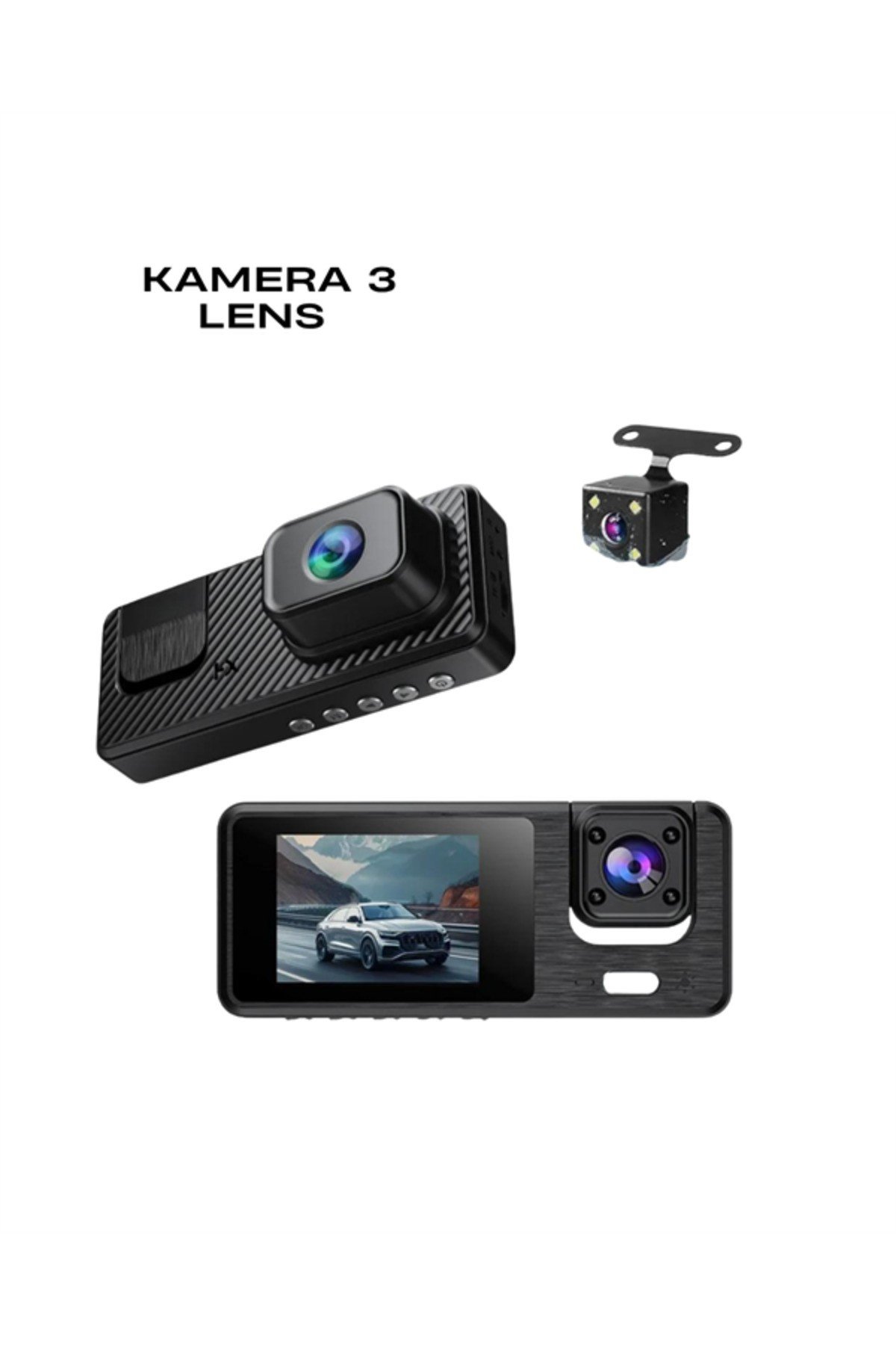 1080P 3 Kameralı Araç DVR -Q301